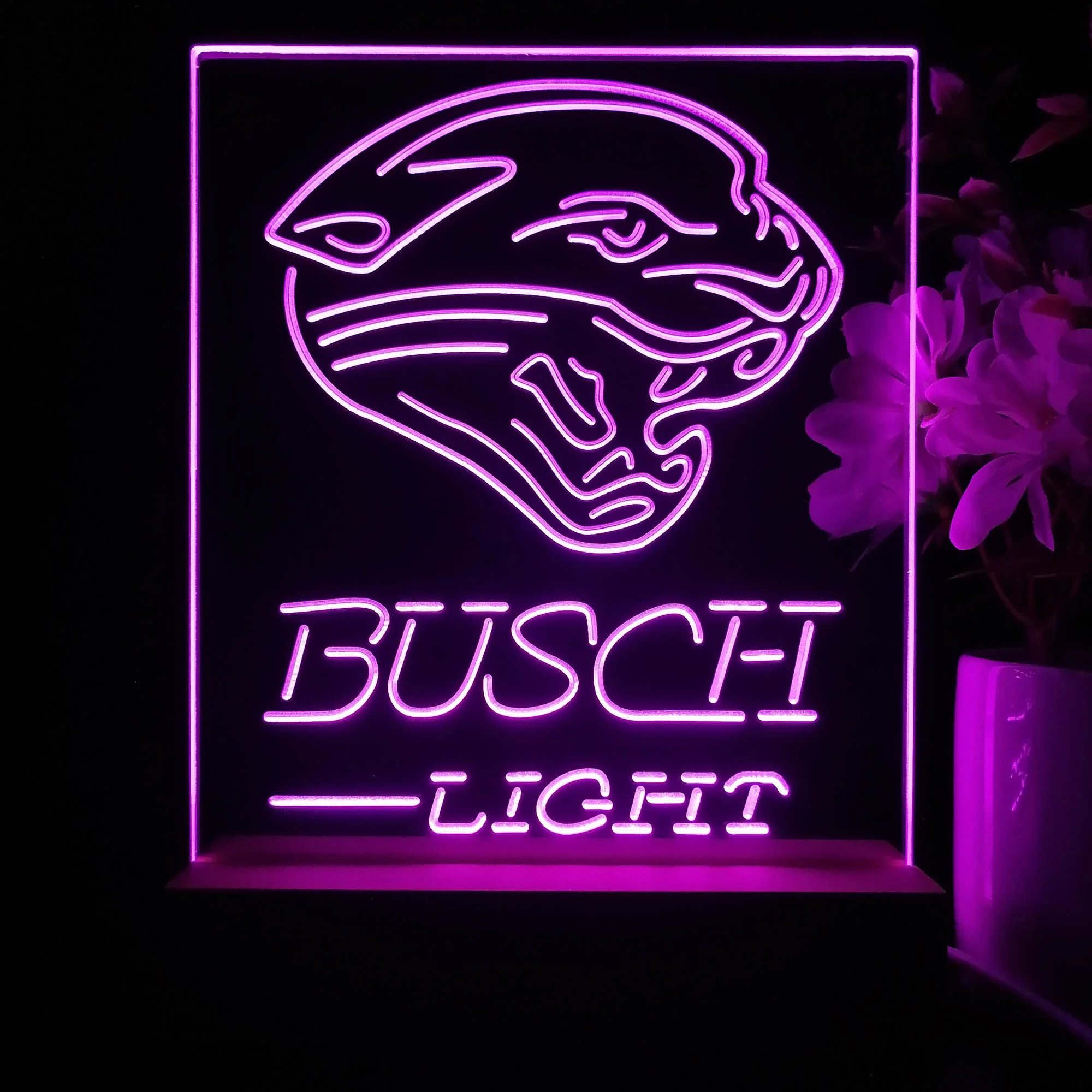 Jacksonville Jaguars Busch Light Neon Sign Pub Bar Lamp - Image 3