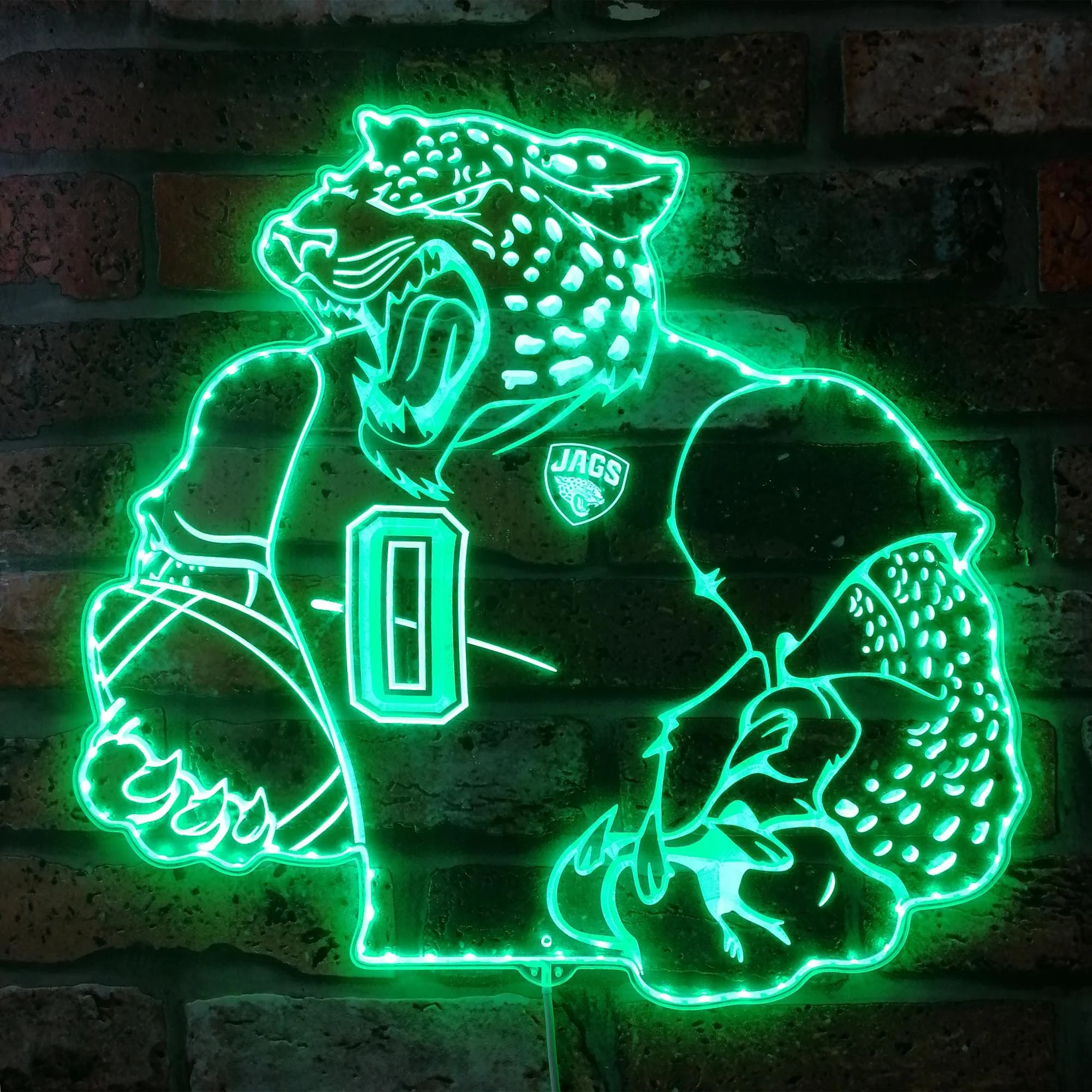 Jacksonville Jaguars NFL Neon LED Sign with Dynamic RGB Colors - Image 6