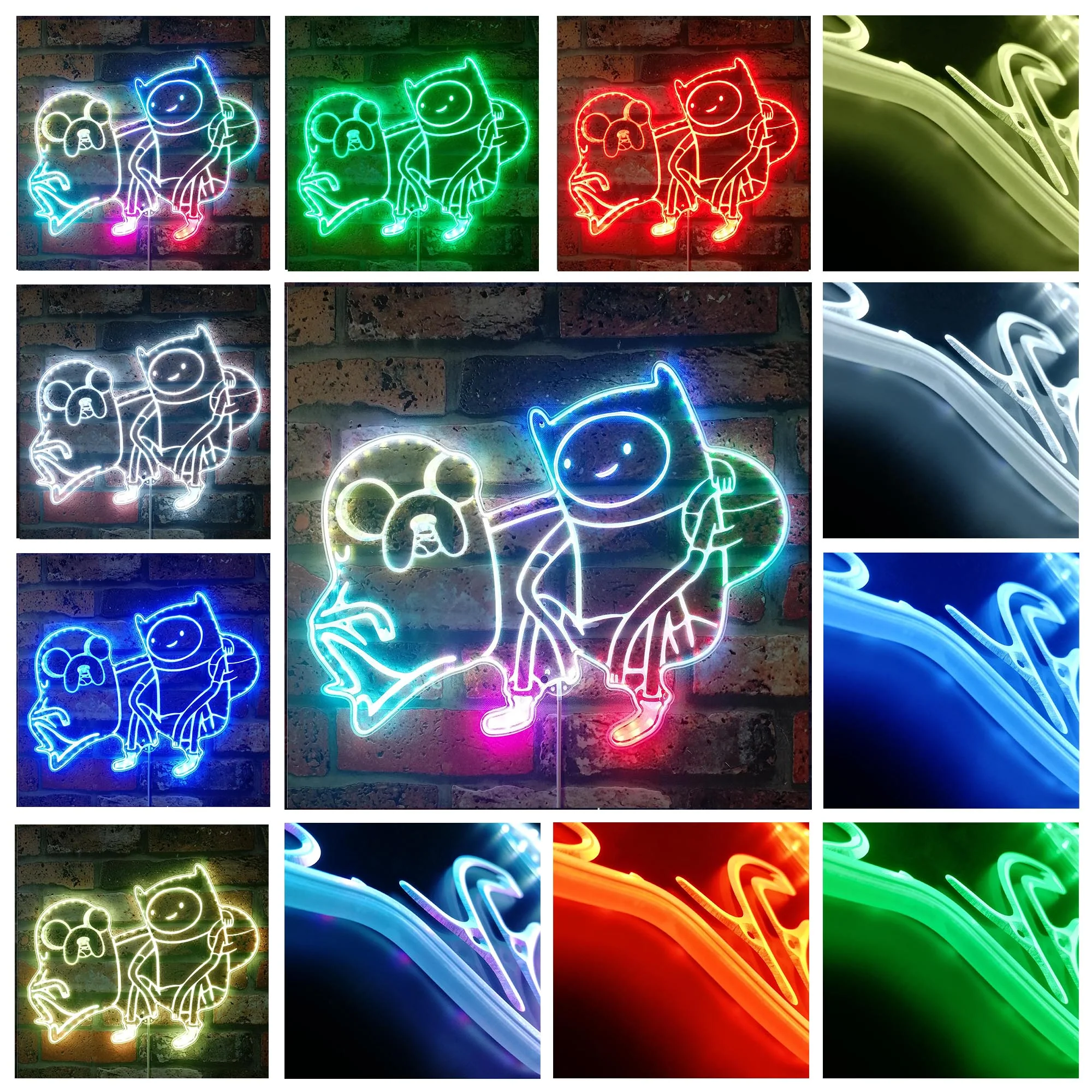 Jake & Finn Neon LED Sign with Dynamic RGB Colors - Image 2