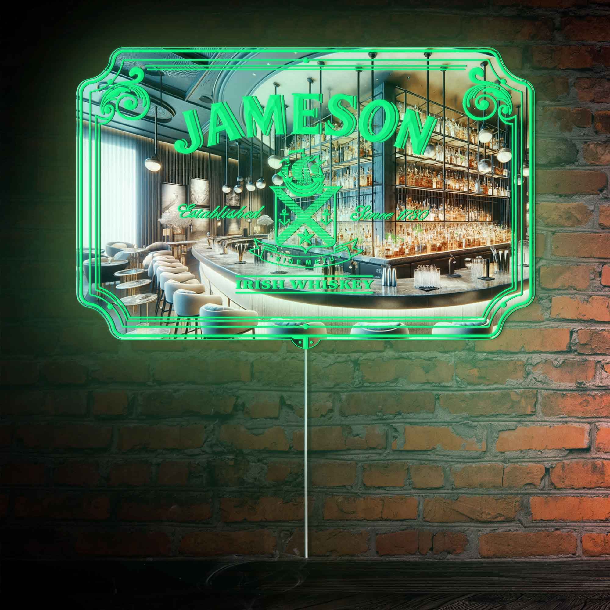 Jameson Irish Whisky RGB LED Neon Sign with Elegant Mirror Backing - Perfect for Bars & Home Decor - Image 4