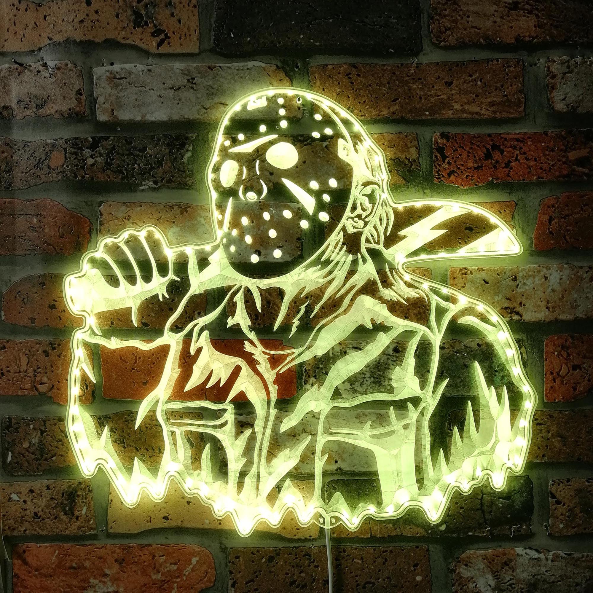 Jason Friday the 13th Neon LED Sign with Dynamic RGB Colors - Image 7