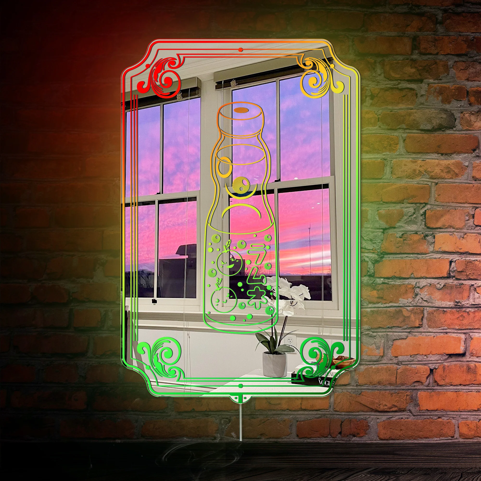 Japanese Soda Ramune RGB LED Neon Sign with Elegant Mirror Backing - Image 4