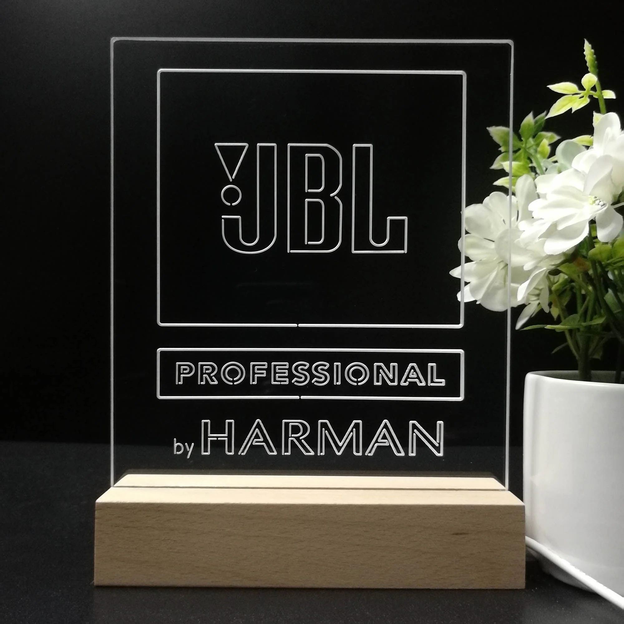 JBL Professional Harman Audio Home Theater Cinema 3D Illusion Night Light Desk Lamp - Image 8