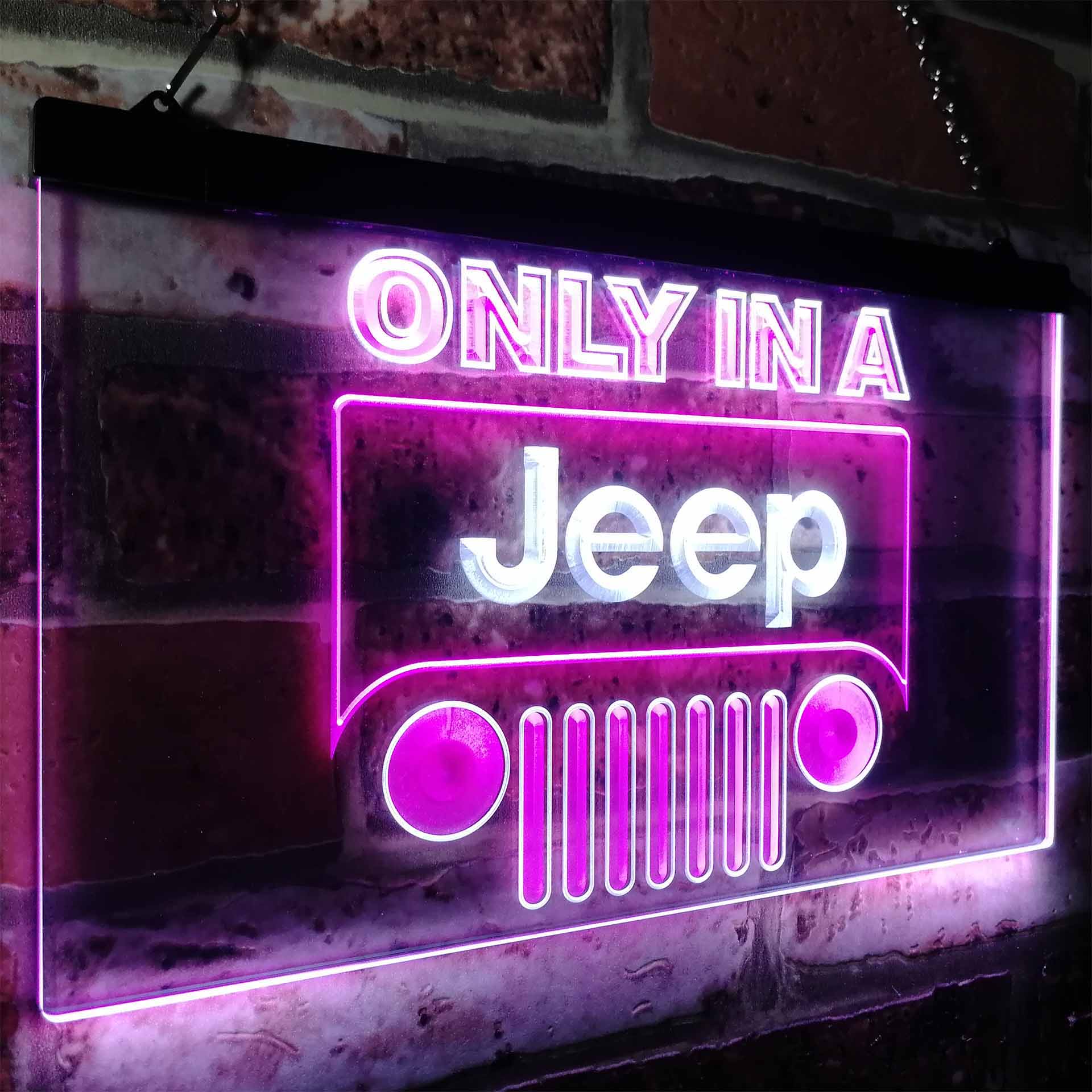 Jeep Only in A Jeep Car Neon-Like LED Sign - Image 25