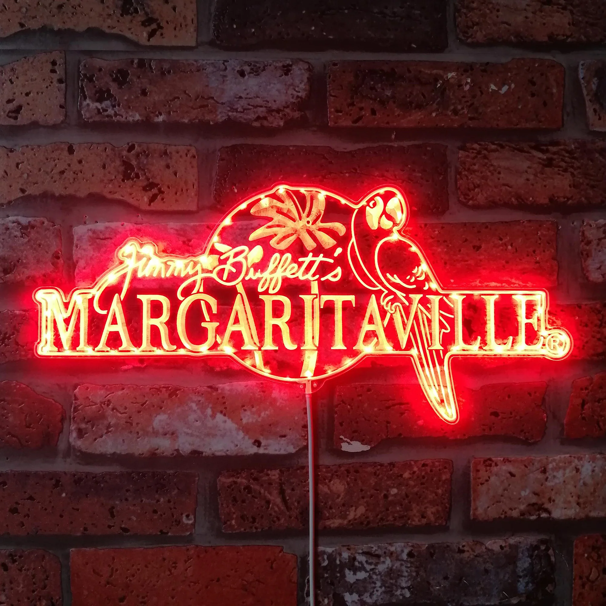 Jimmy Buffett Margaritaville Neon LED Sign with Dynamic RGB Colors - Image 4