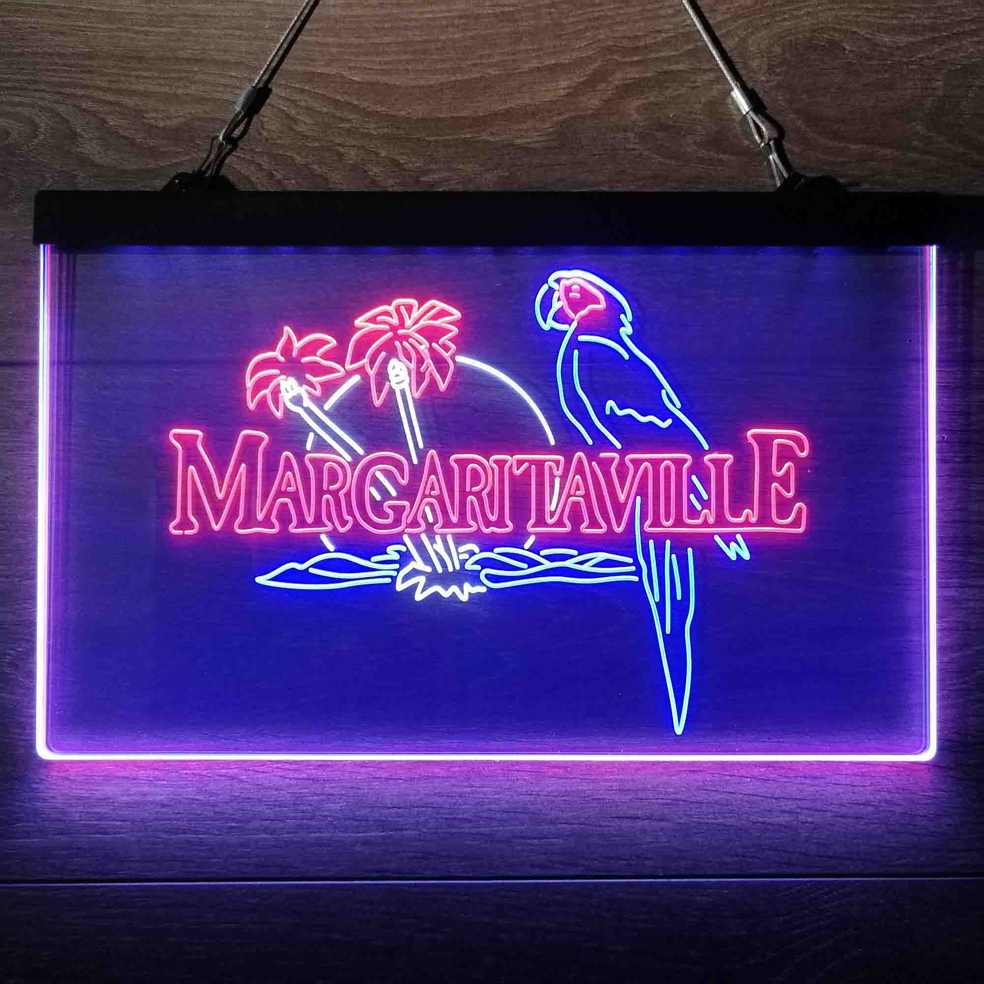 Jimmy Buffett's Margaritaville Parrot  Neon 3-Color LED Sign - Image 12