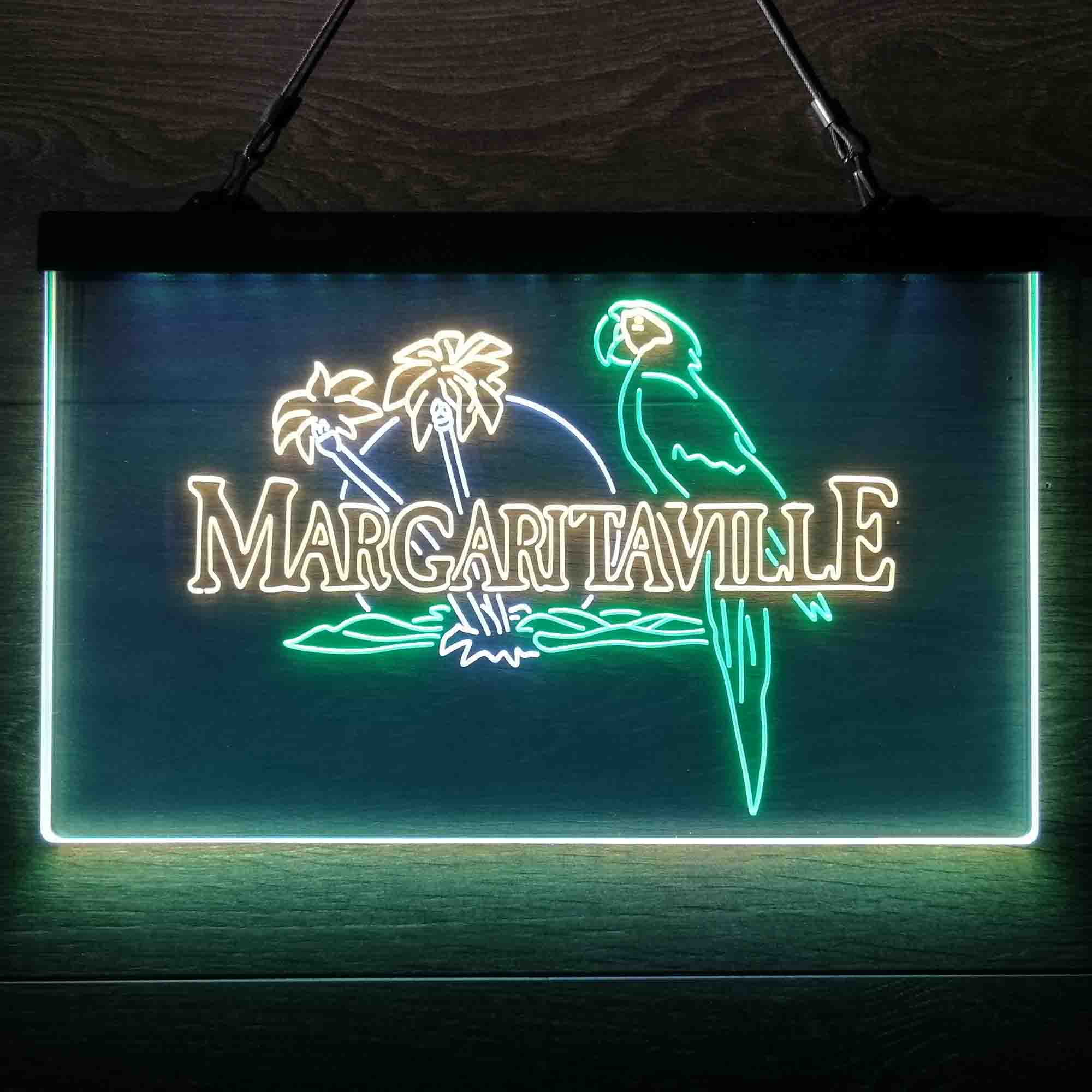 Jimmy Buffett's Margaritaville Parrot  Neon 3-Color LED Sign - Image 6