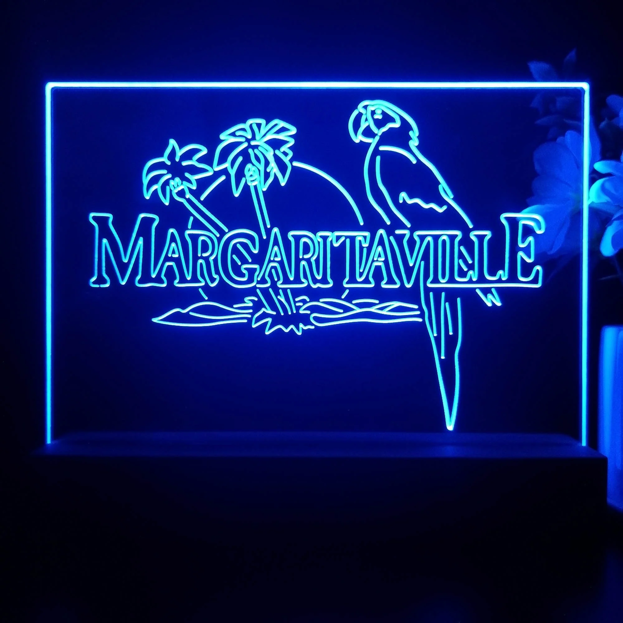 Jimmy Buffett's Margaritaville Parrot Neon Sign Pub Bar Decor Lamp - Image 2