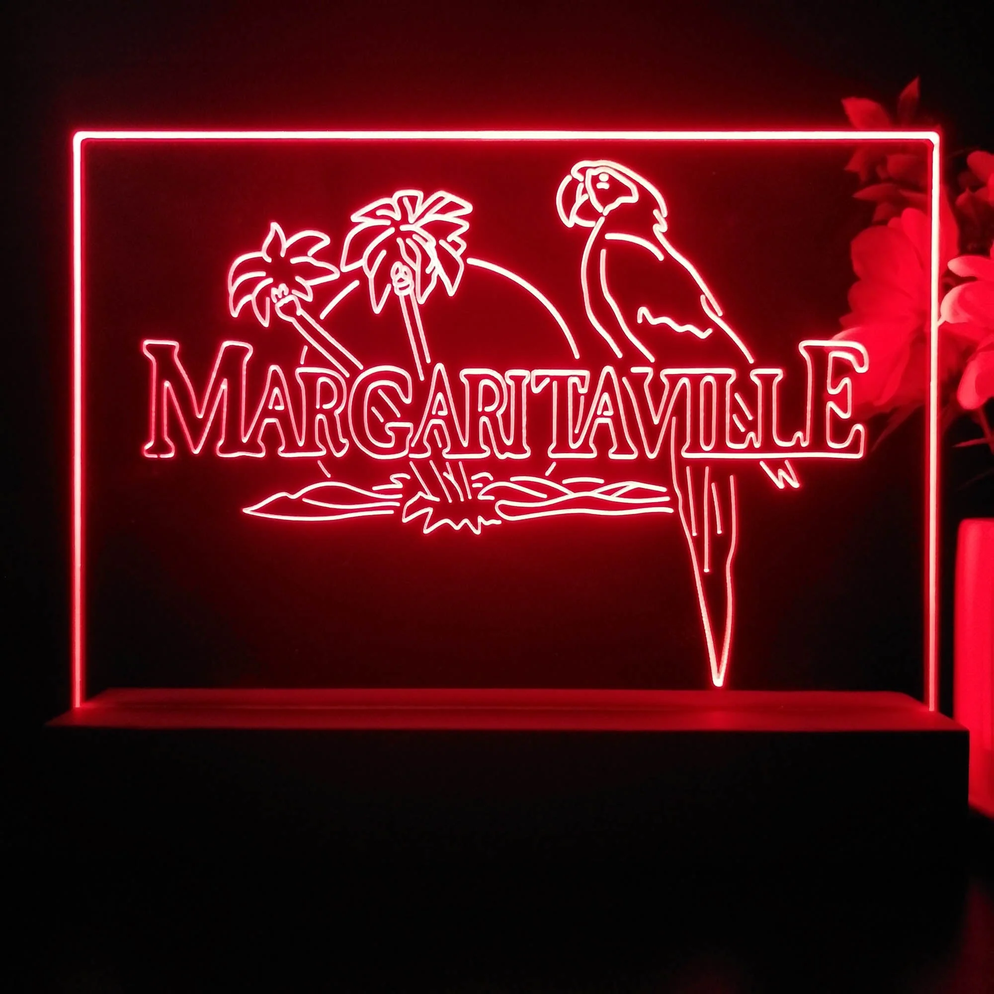 Jimmy Buffett's Margaritaville Parrot Neon Sign Pub Bar Decor Lamp - Image 4