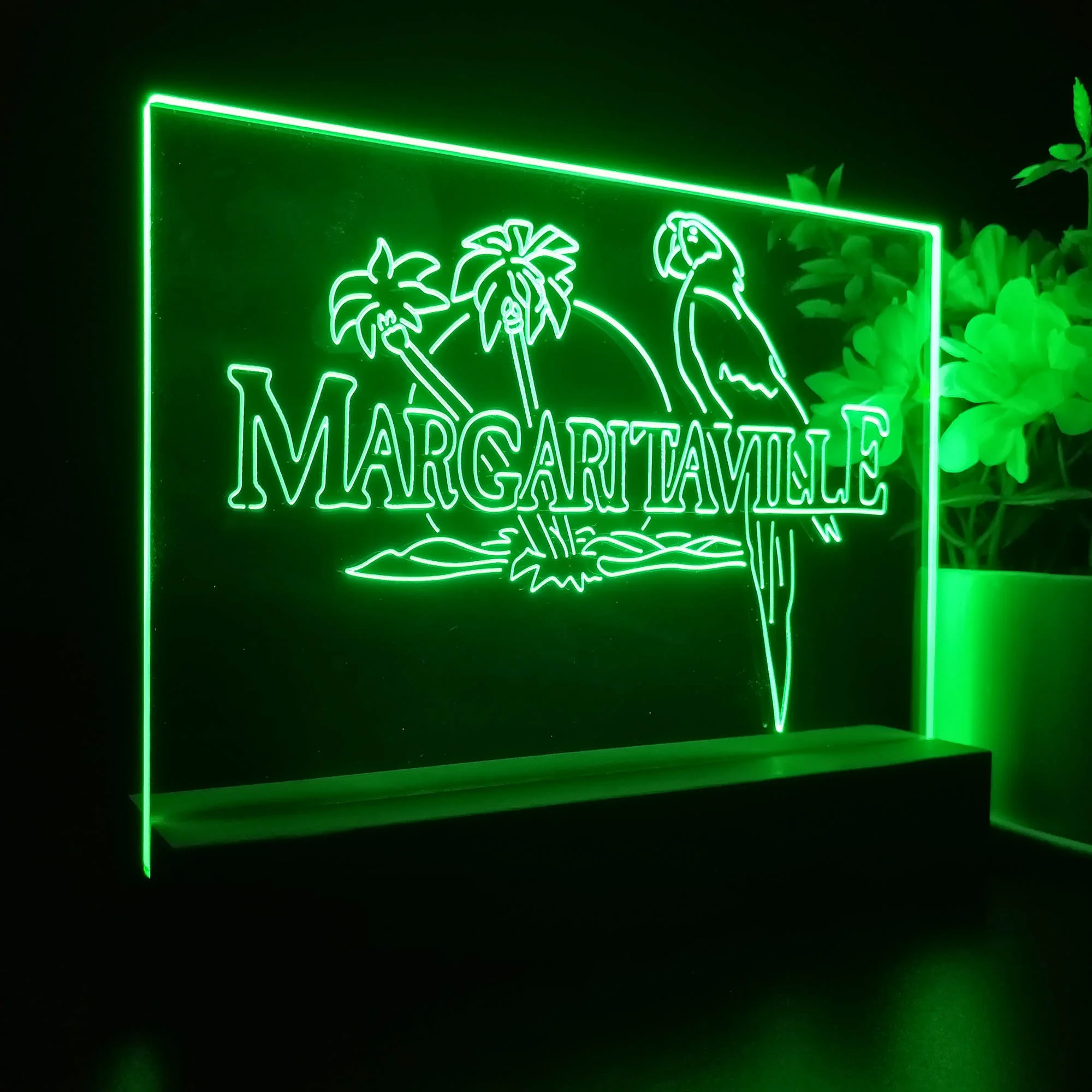 Jimmy Buffett's Margaritaville Parrot Neon Sign Pub Bar Decor Lamp - Image 6