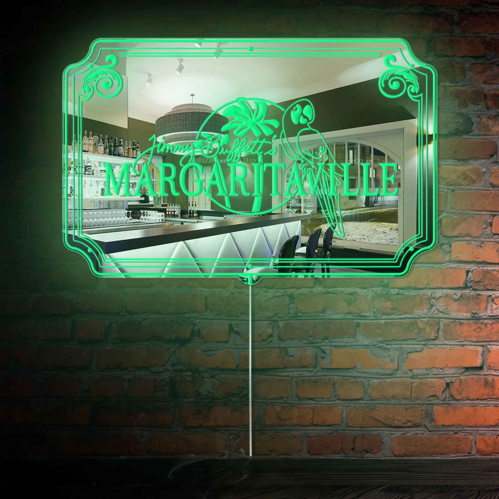 Jimmy Buffett's Margaritaville RGB LED Neon Sign with Elegant Mirror Backing - Perfect for Bars & Home Decor - Image 3