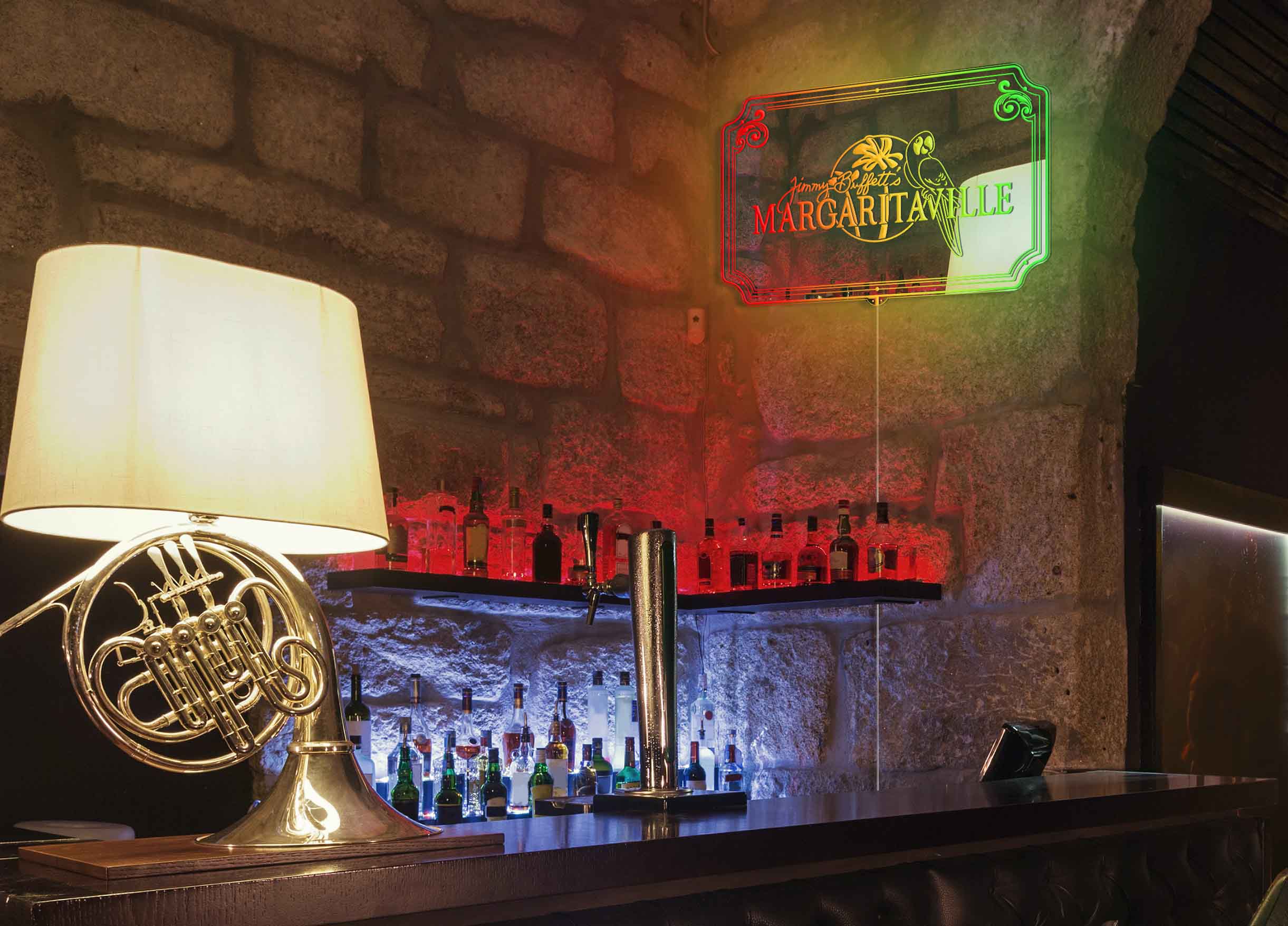 Jimmy Buffett's Margaritaville RGB LED Neon Sign with Elegant Mirror Backing - Perfect for Bars & Home Decor - Image 7