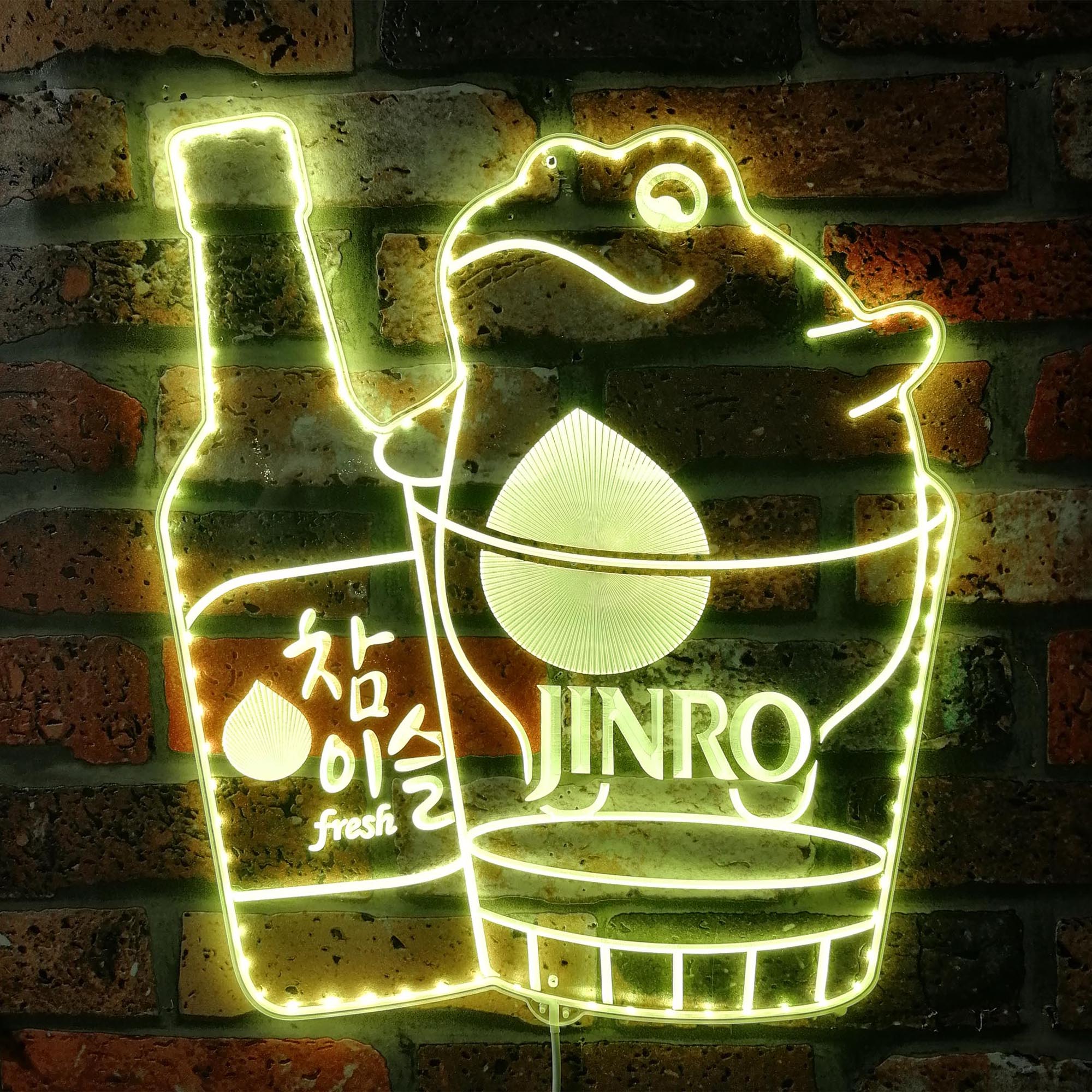 Jinro Soju Frog Korean Beer Neon LED Sign with Dynamic RGB Colors - Image 7