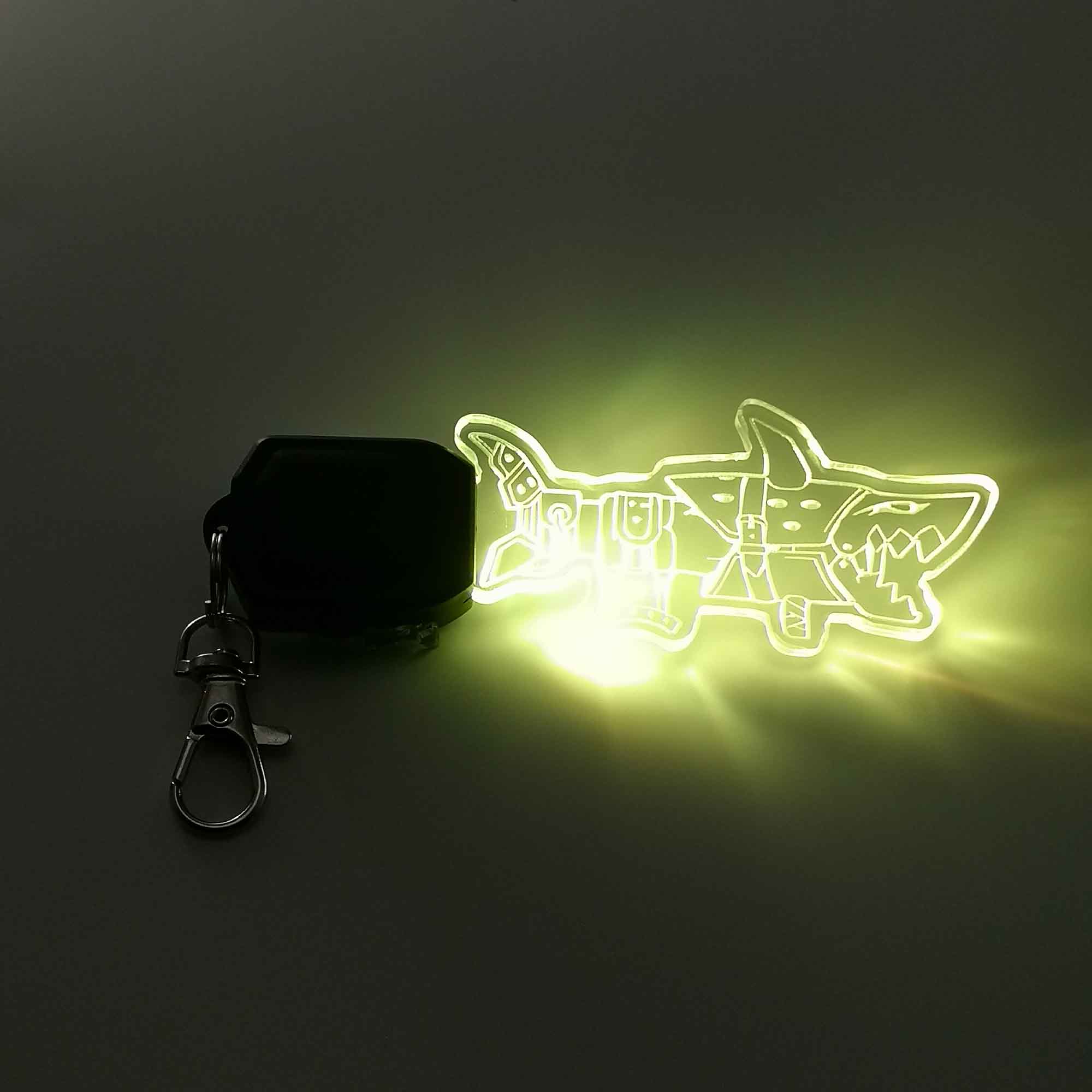 Jinx Shark Gun LED Light Acrylic Keychain , Christmas Tree Ornament - Image 3