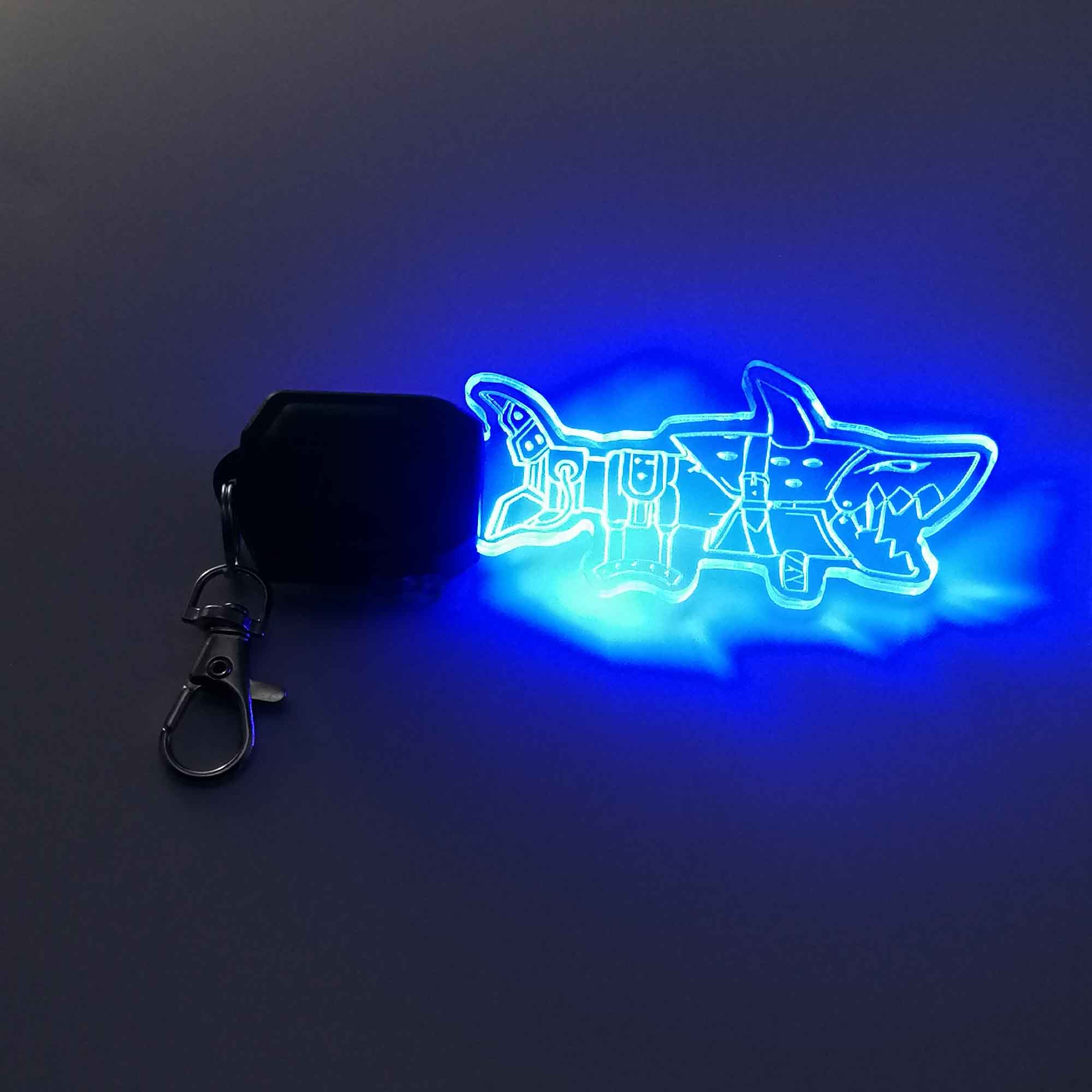 Jinx Shark Gun LED Light Acrylic Keychain , Christmas Tree Ornament - Image 5