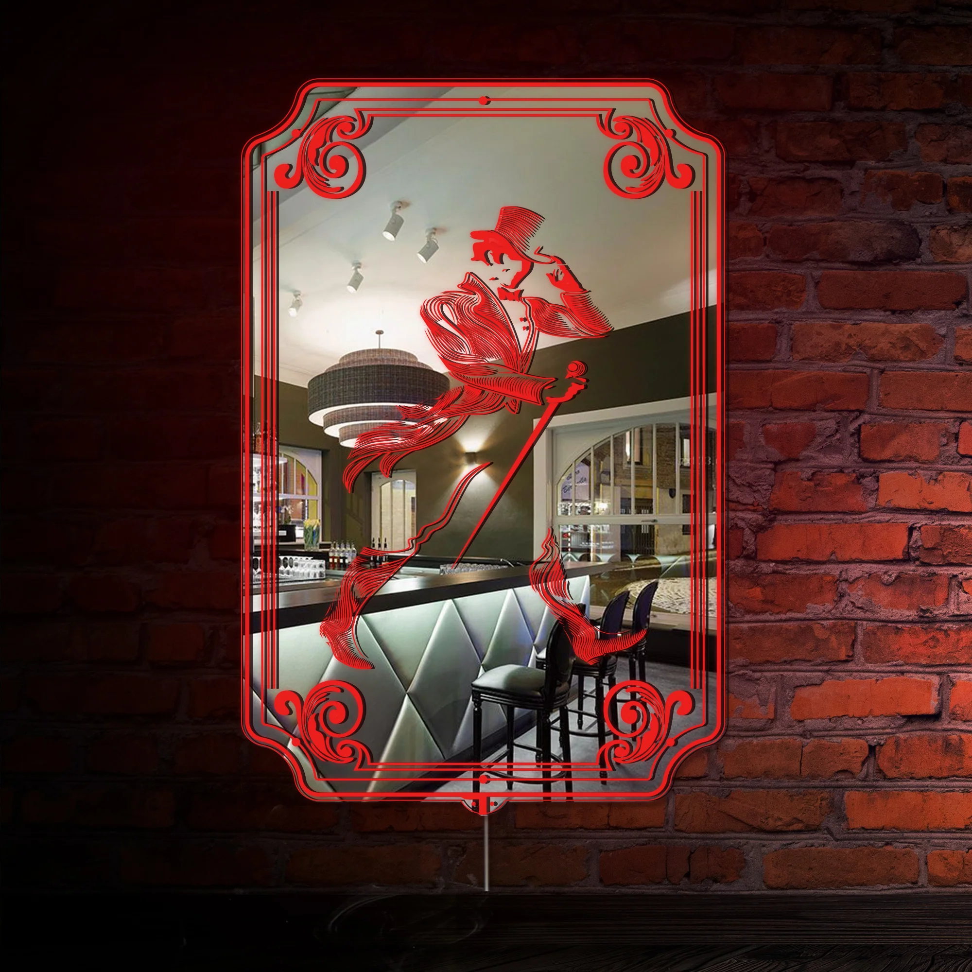 Johnnie Walker RGB LED Neon Sign with Elegant Mirror Backing - Image 2
