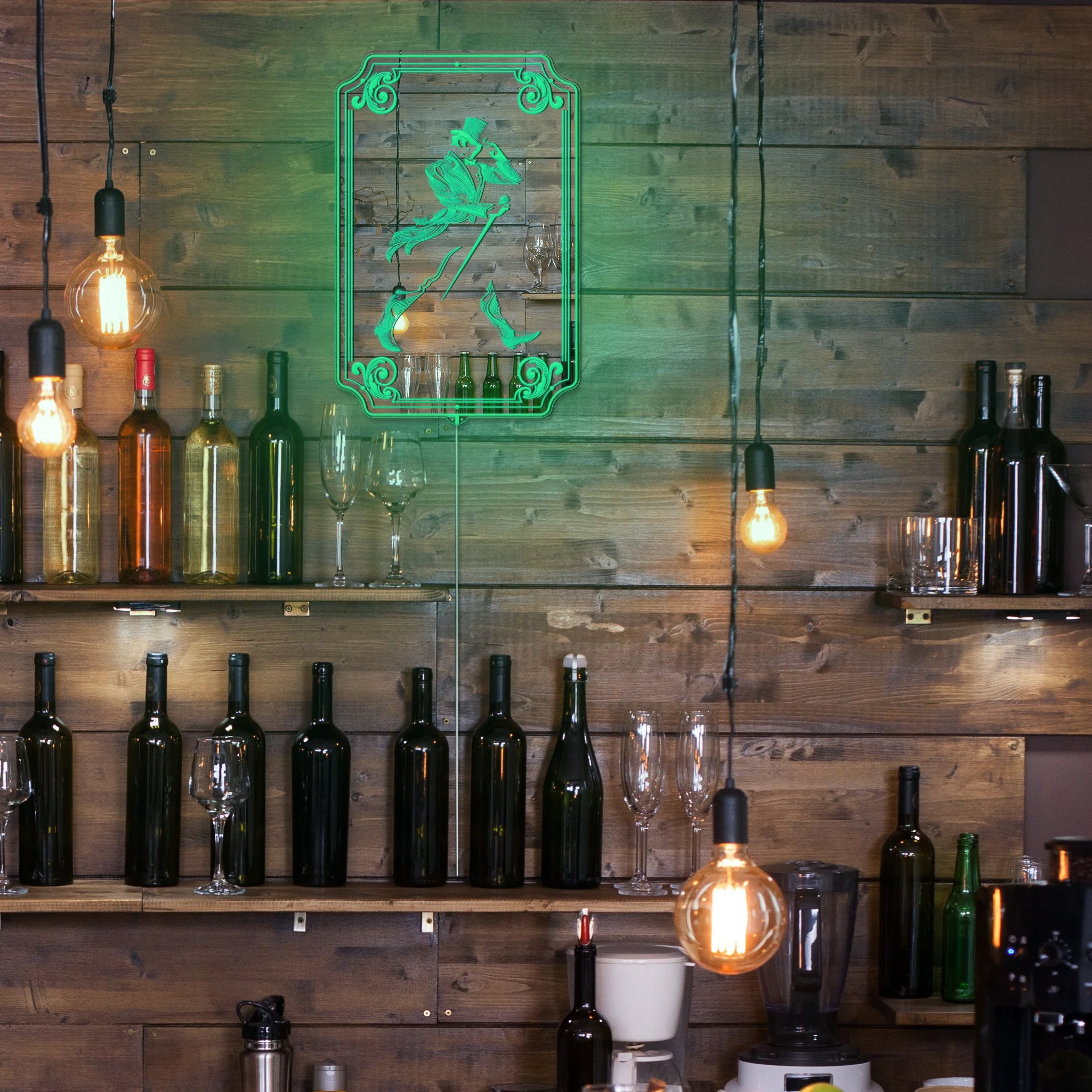 Johnnie Walker RGB LED Neon Sign with Elegant Mirror Backing - Image 6