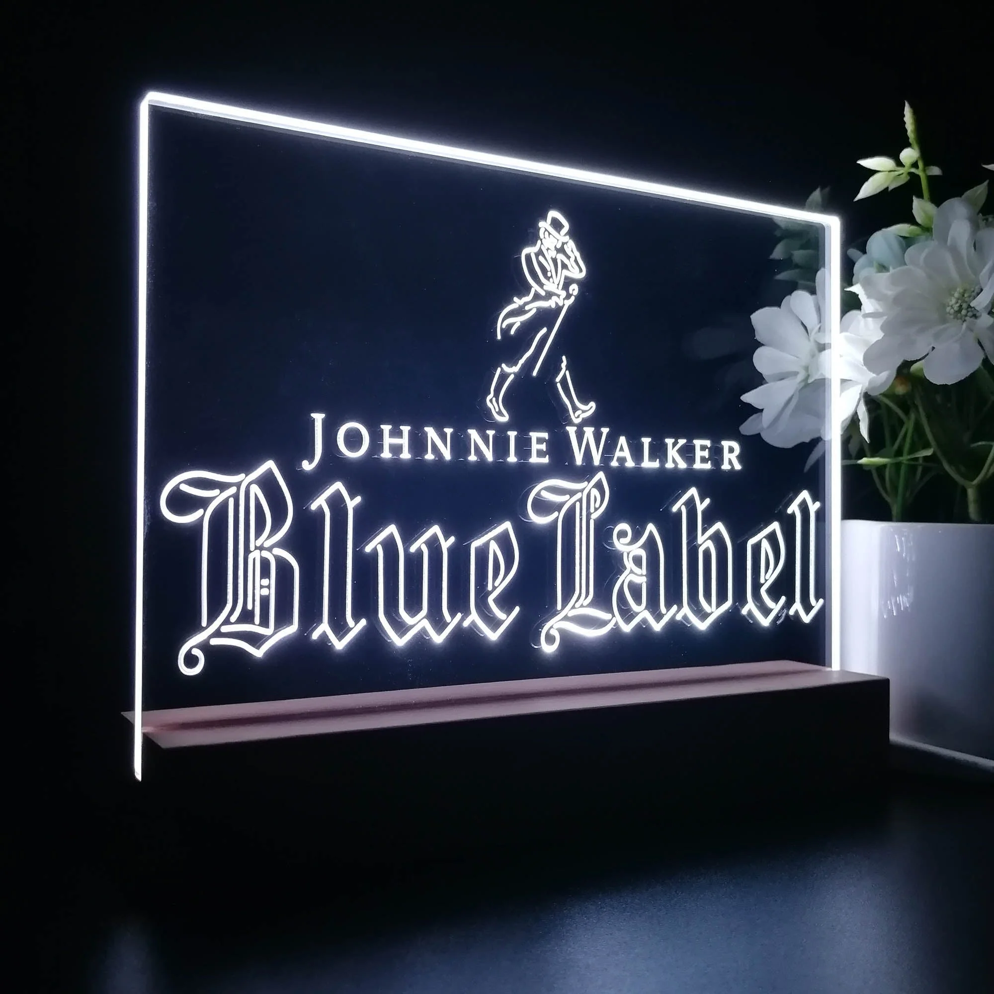 Johnnie Walker Blue Label Whiskey Neon Sign Pub Bar Lamp - Image 6