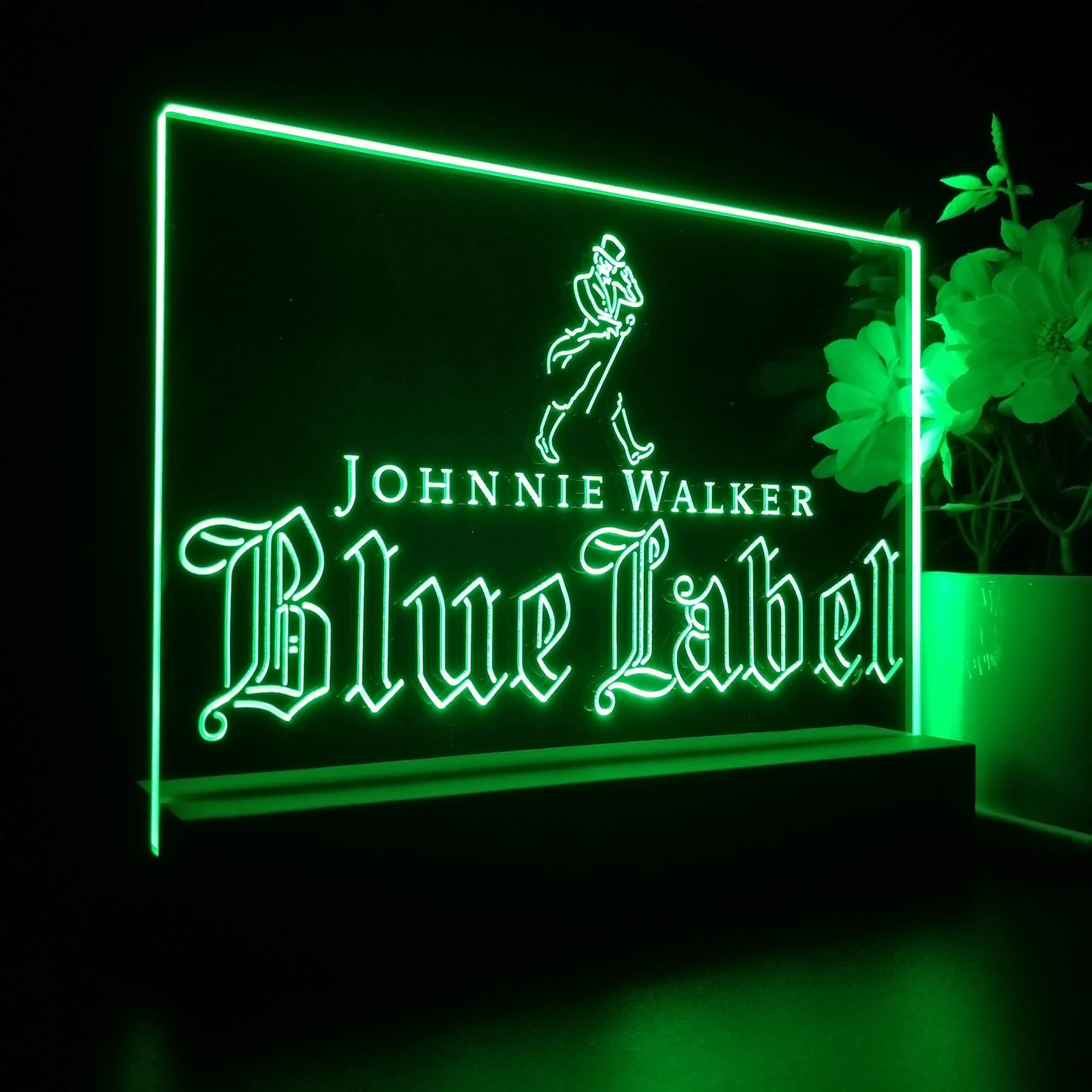 Johnnie Walker Blue Label Whiskey Neon Sign Pub Bar Lamp - Image 7