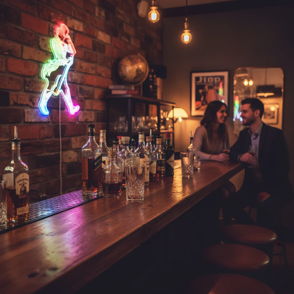 Johnnie Walker Neon LED Sign with Dynamic RGB Colors - Image 2
