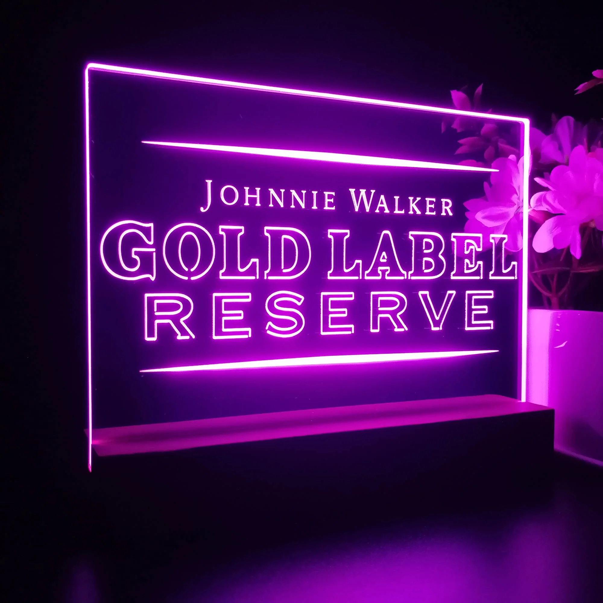 Johnnie Walker Gold Label Reserve Neon Sign Pub Bar Decor Lamp - Image 6