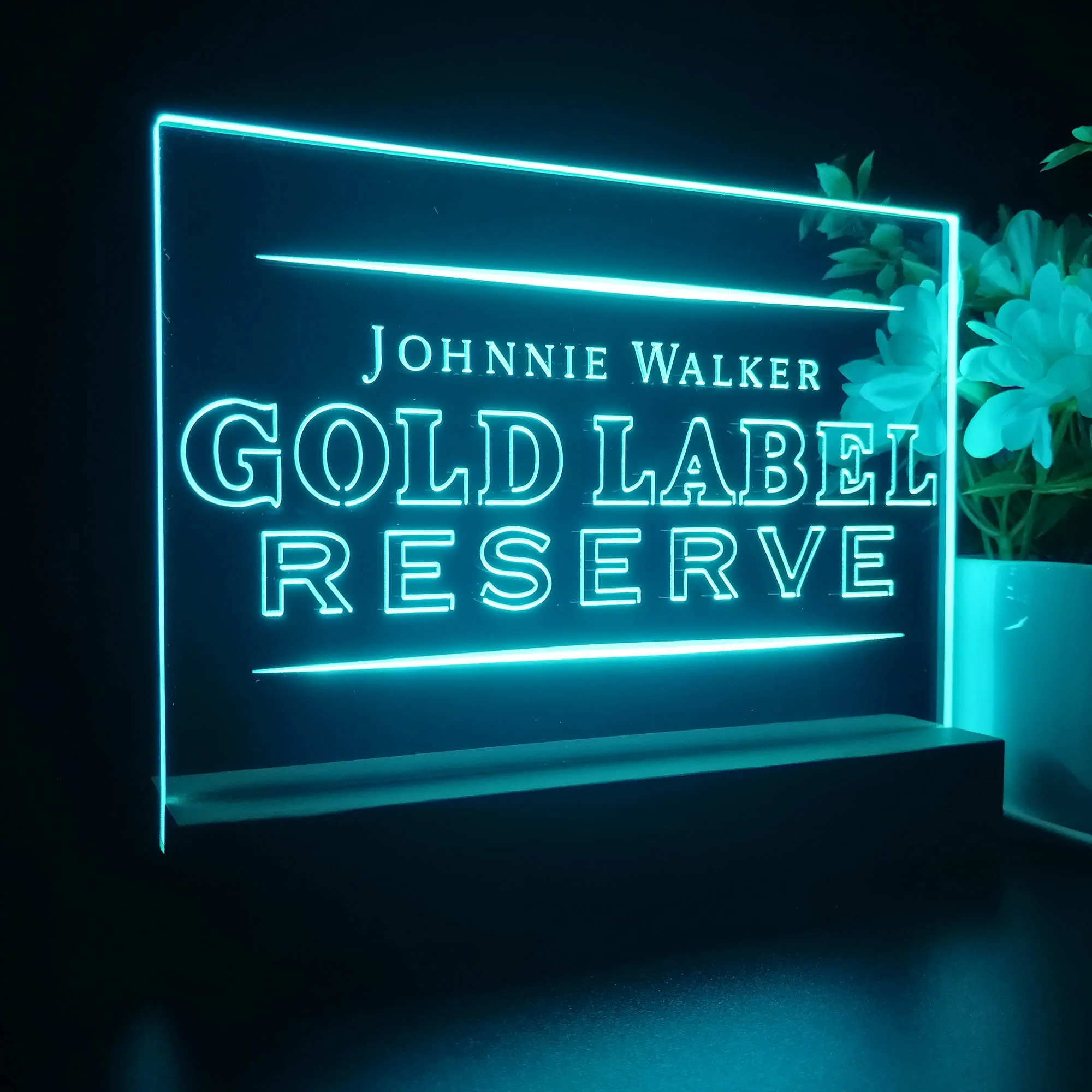 Johnnie Walker Gold Label Reserve Neon Sign Pub Bar Decor Lamp - Image 7