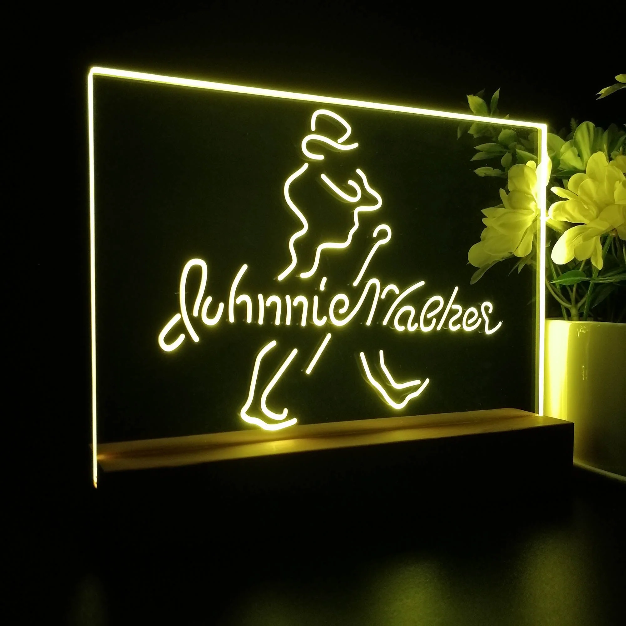 Johnnie Walker Line Logo Right Neon Sign Pub Bar Decor Lamp - Image 5