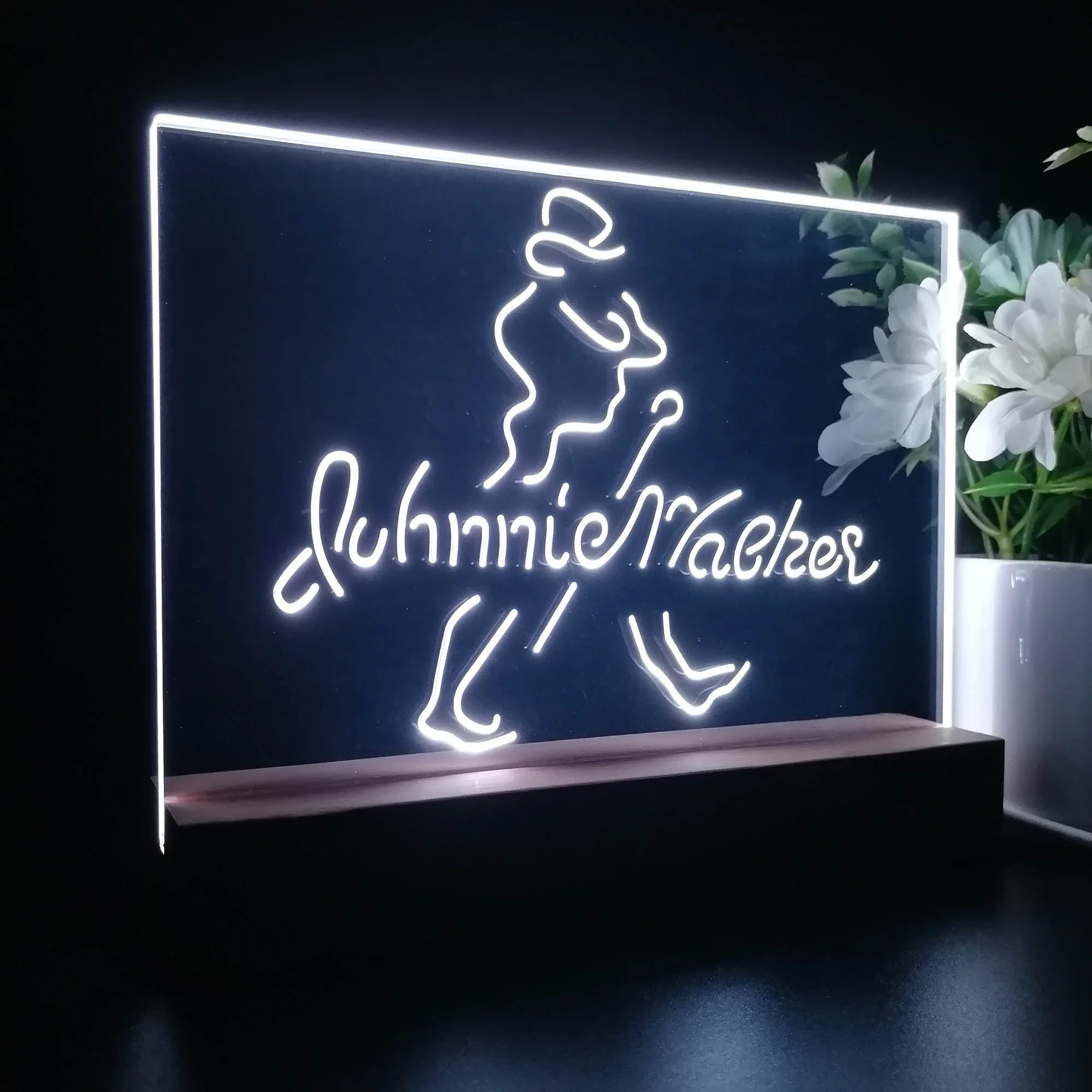 Johnnie Walker Line Logo Right Neon Sign Pub Bar Decor Lamp - Image 7