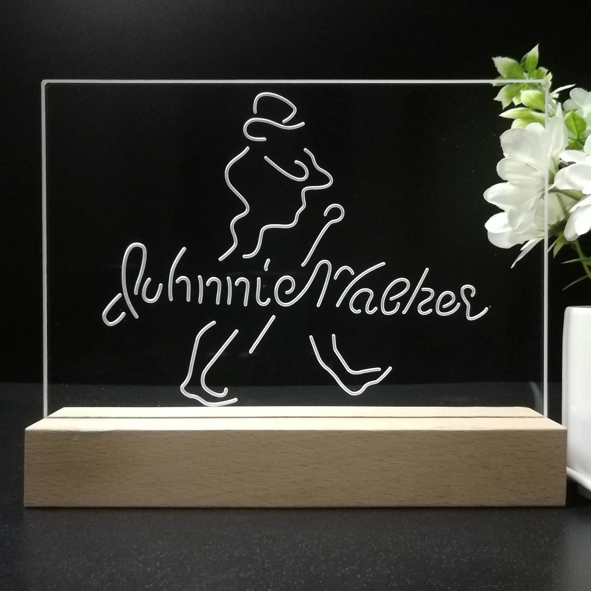 Johnnie Walker Line Logo Right Neon Sign Pub Bar Decor Lamp - Image 8