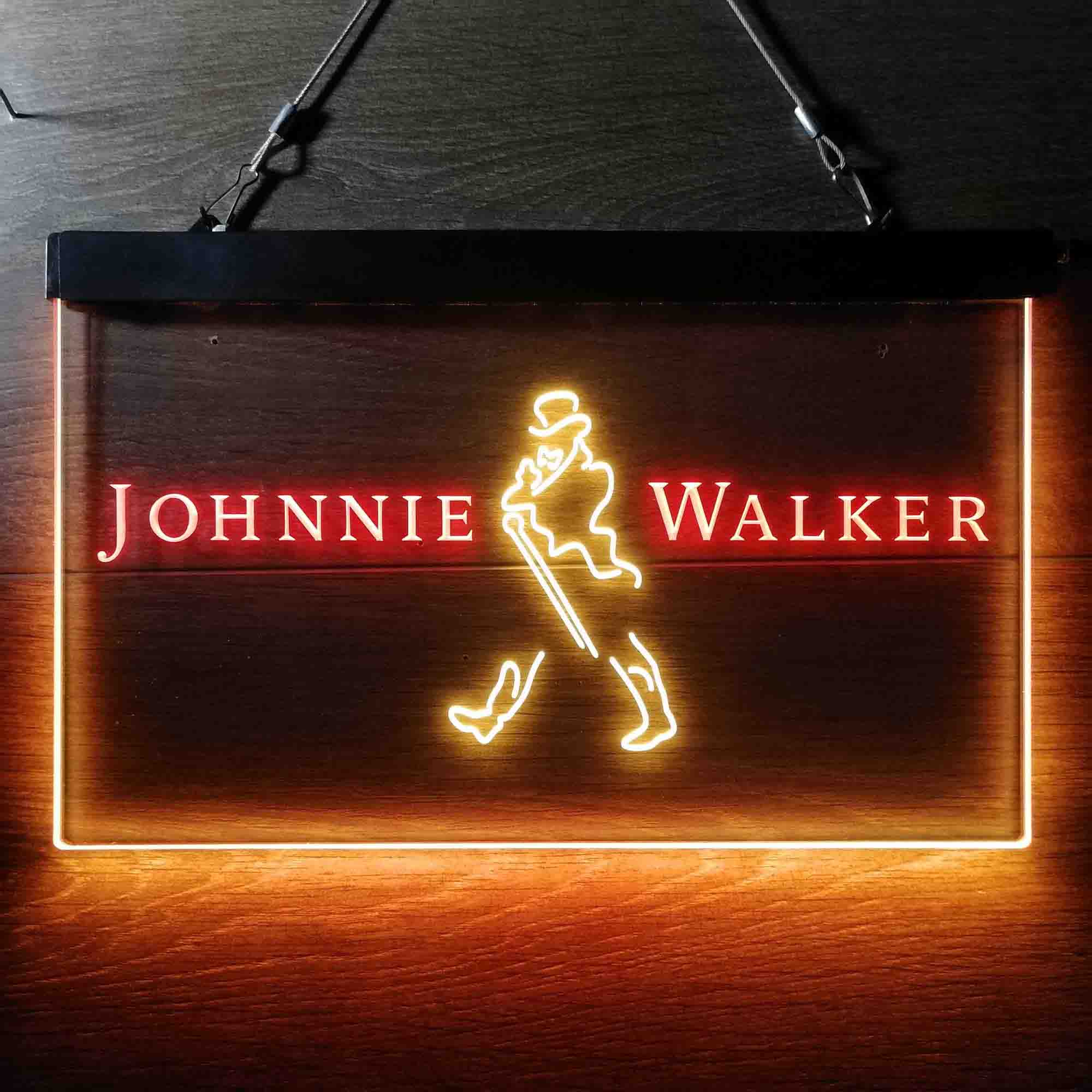 Johnnie Walker Normal Logo Left Home Bar Neon Light LED Sign