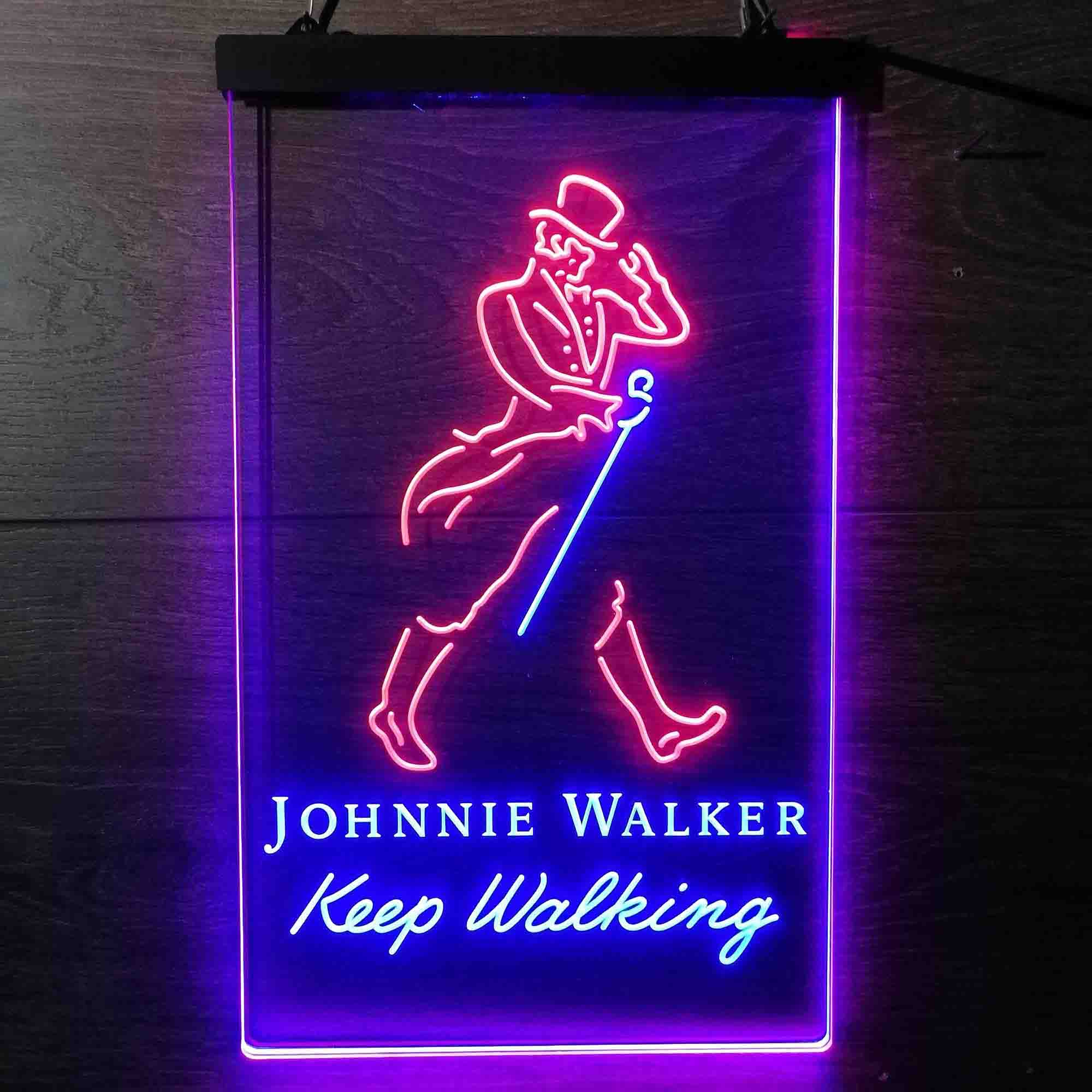 Jonnie Walker Man Cave Keep Walking Neon-Like LED Sign