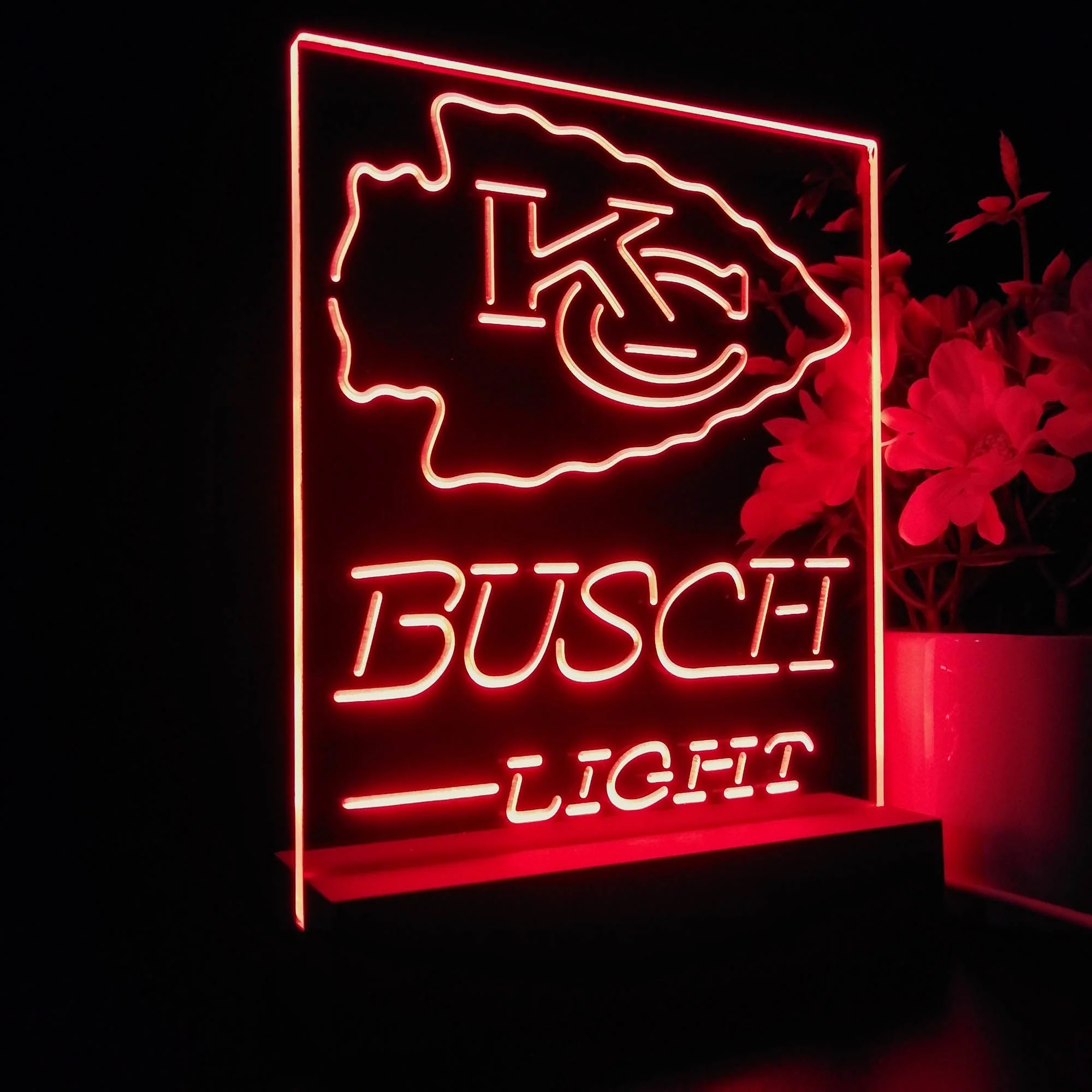 Kansas City Chiefs Busch Light Neon Sign Pub Bar Lamp - Image 5