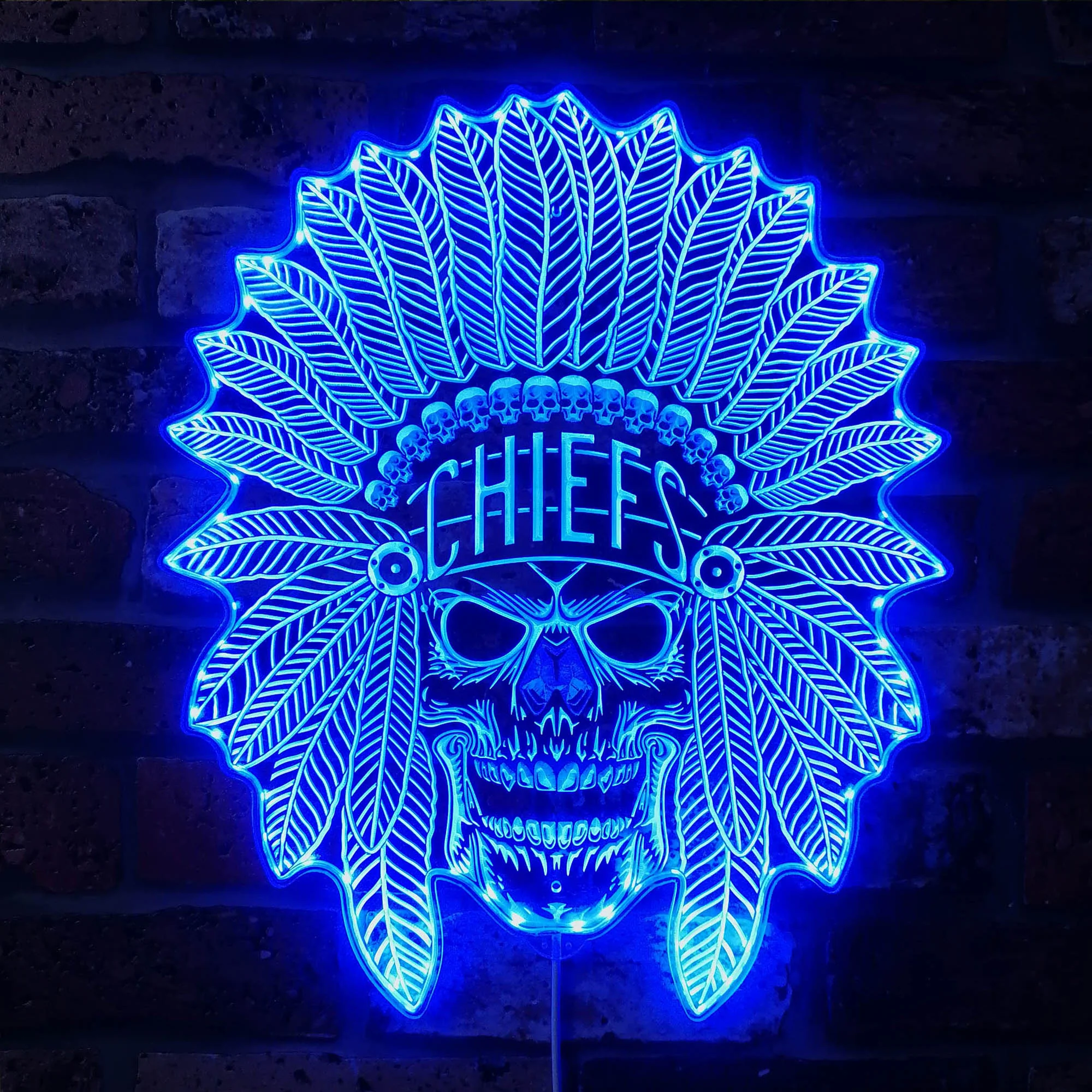 Kansas City Chiefs LED Neon Sign - Dynamic RGB Colors Man Cave Bar - Image 4