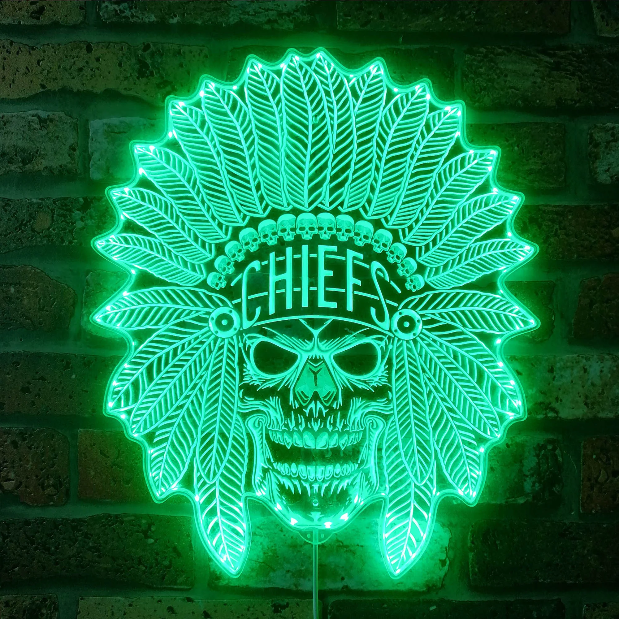 Kansas City Chiefs LED Neon Sign - Dynamic RGB Colors Man Cave Bar - Image 6