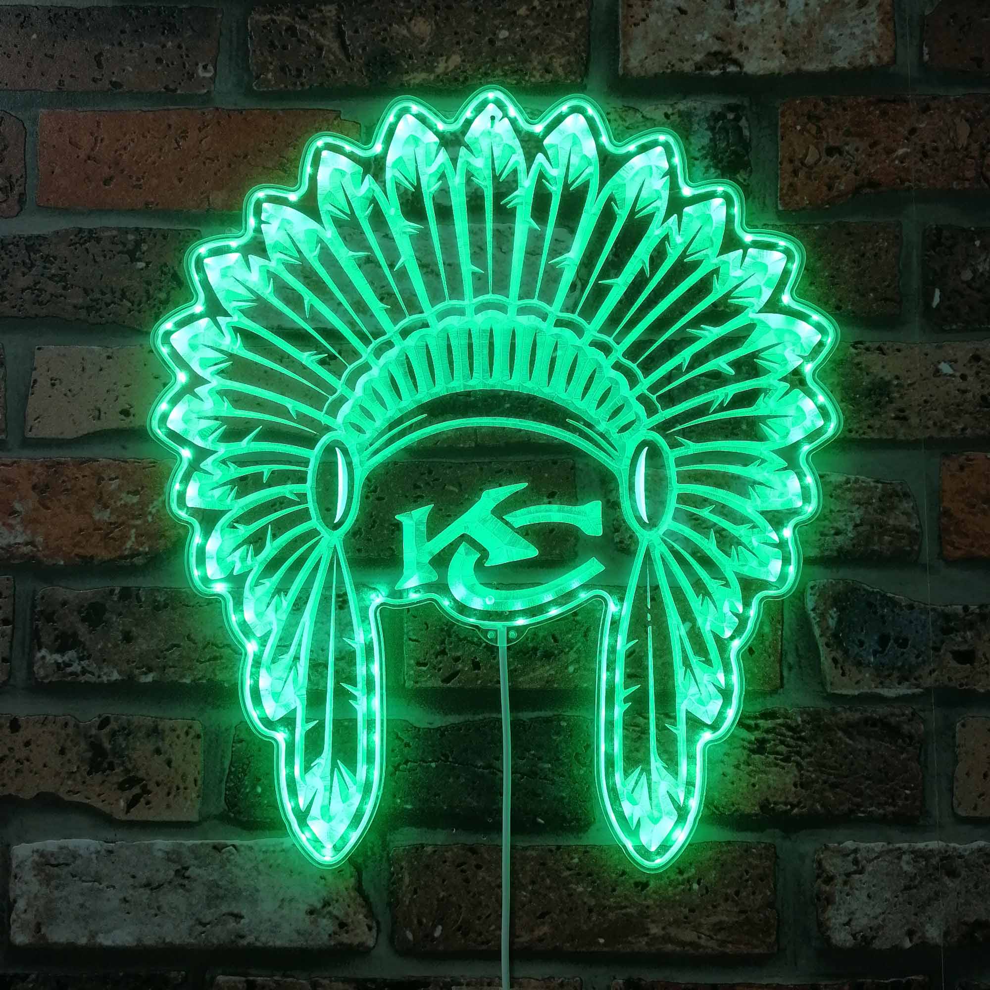 Kansas City Chiefs Neon LED Sign with Dynamic RGB Colors - Image 6