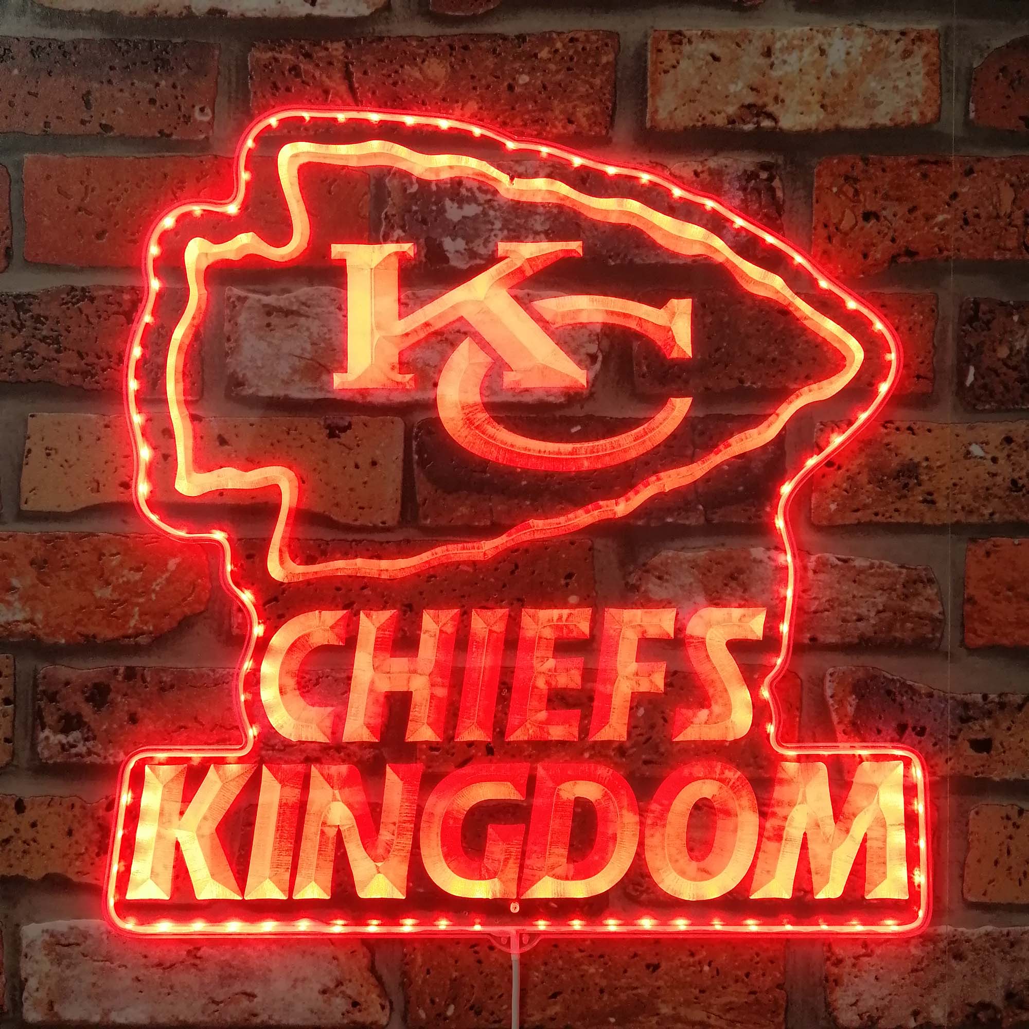 Kansas City chiefs Kingdom Neon LED Sign with Dynamic RGB Colors - Image 3