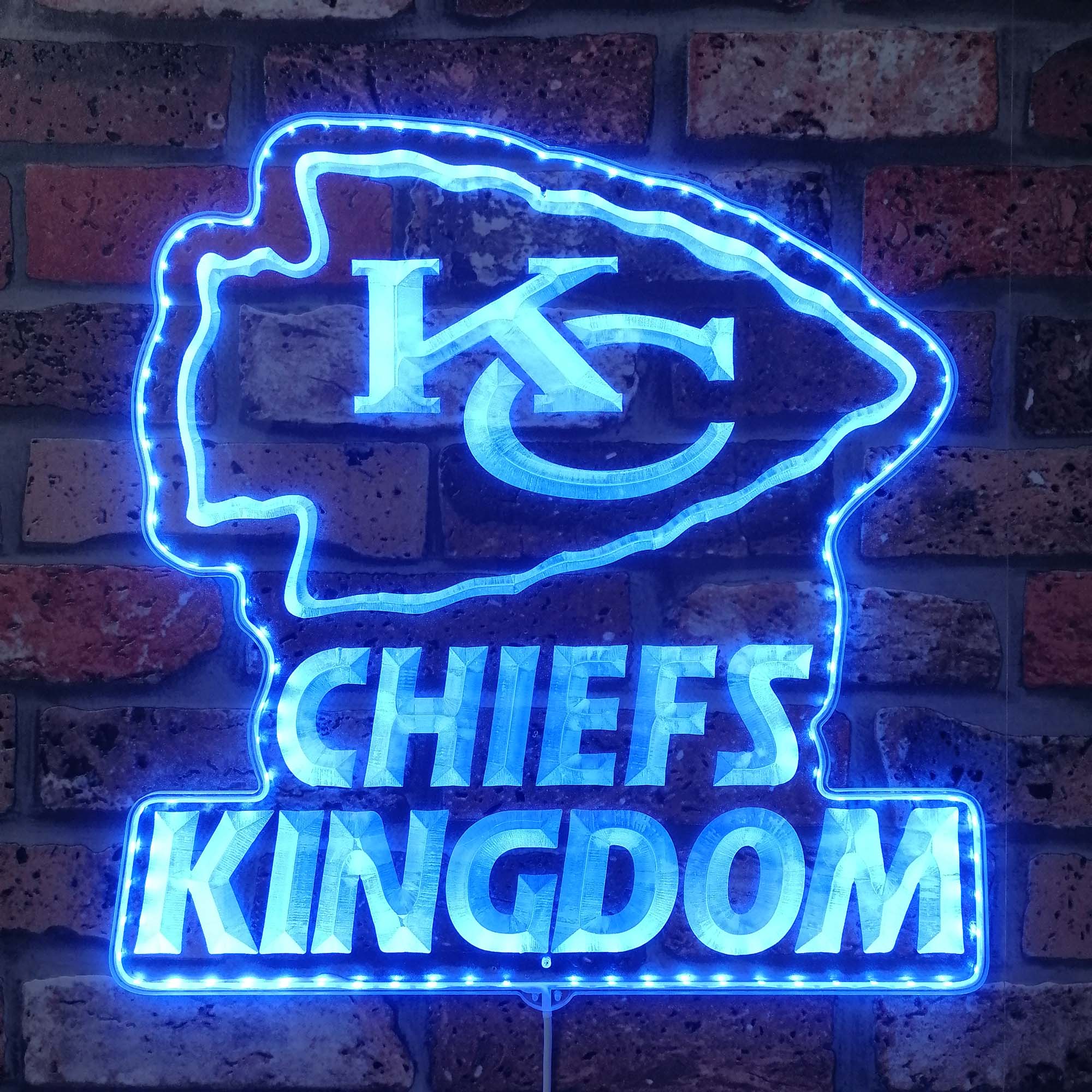 Kansas City chiefs Kingdom Neon LED Sign with Dynamic RGB Colors - Image 4