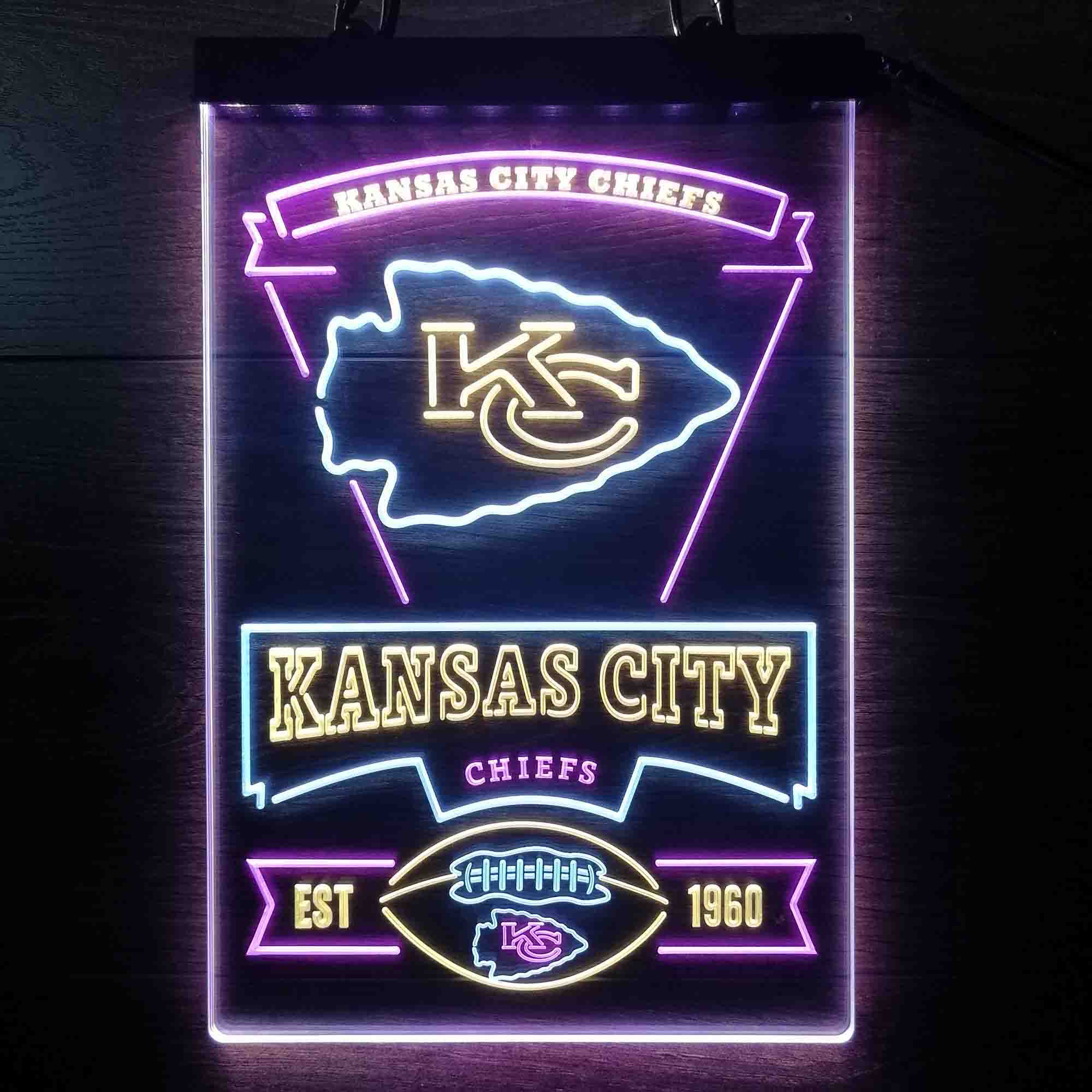 Kansas City Chiefs Neon LED Sign 3 Colors - Image 2