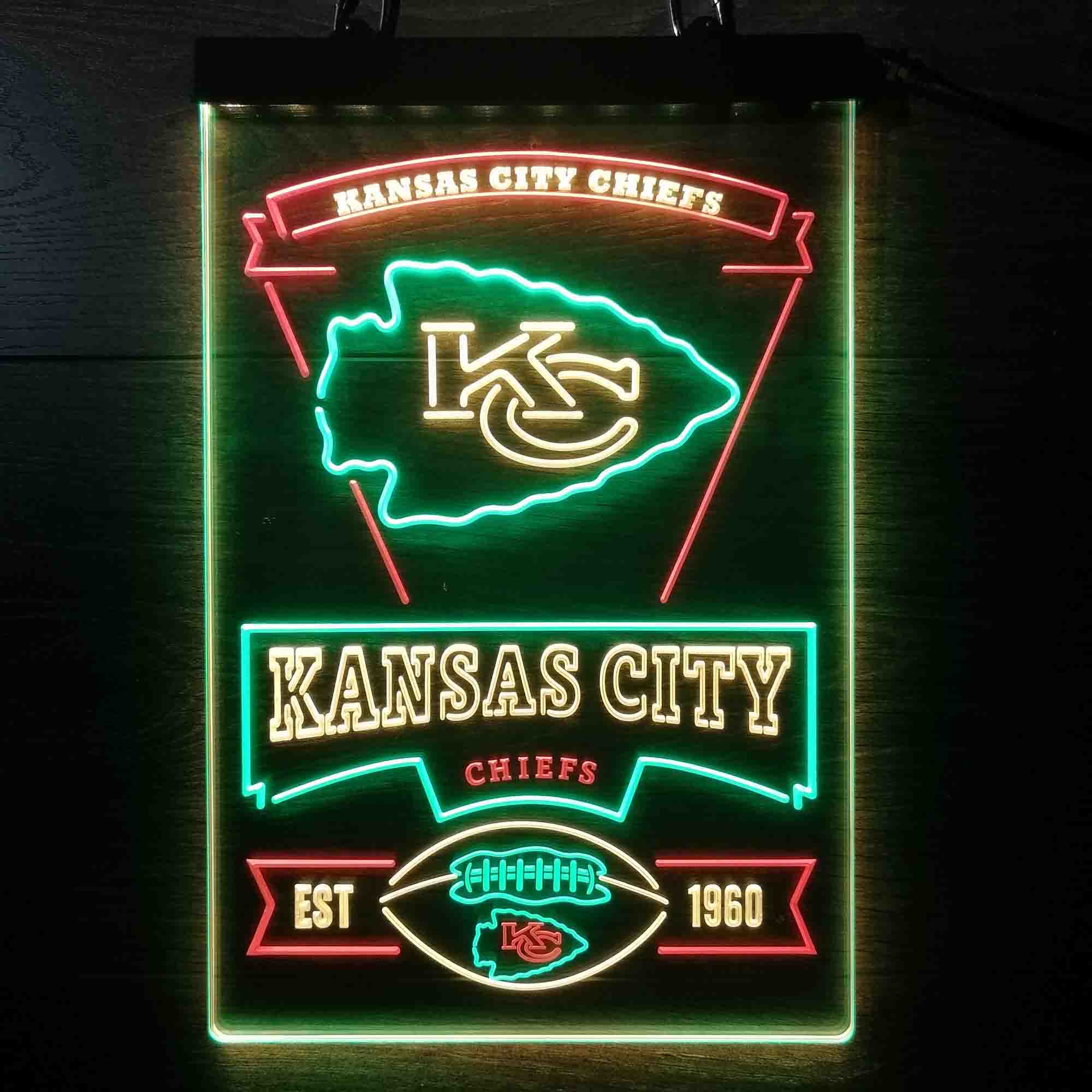 Kansas City Chiefs Neon LED Sign 3 Colors - Image 3
