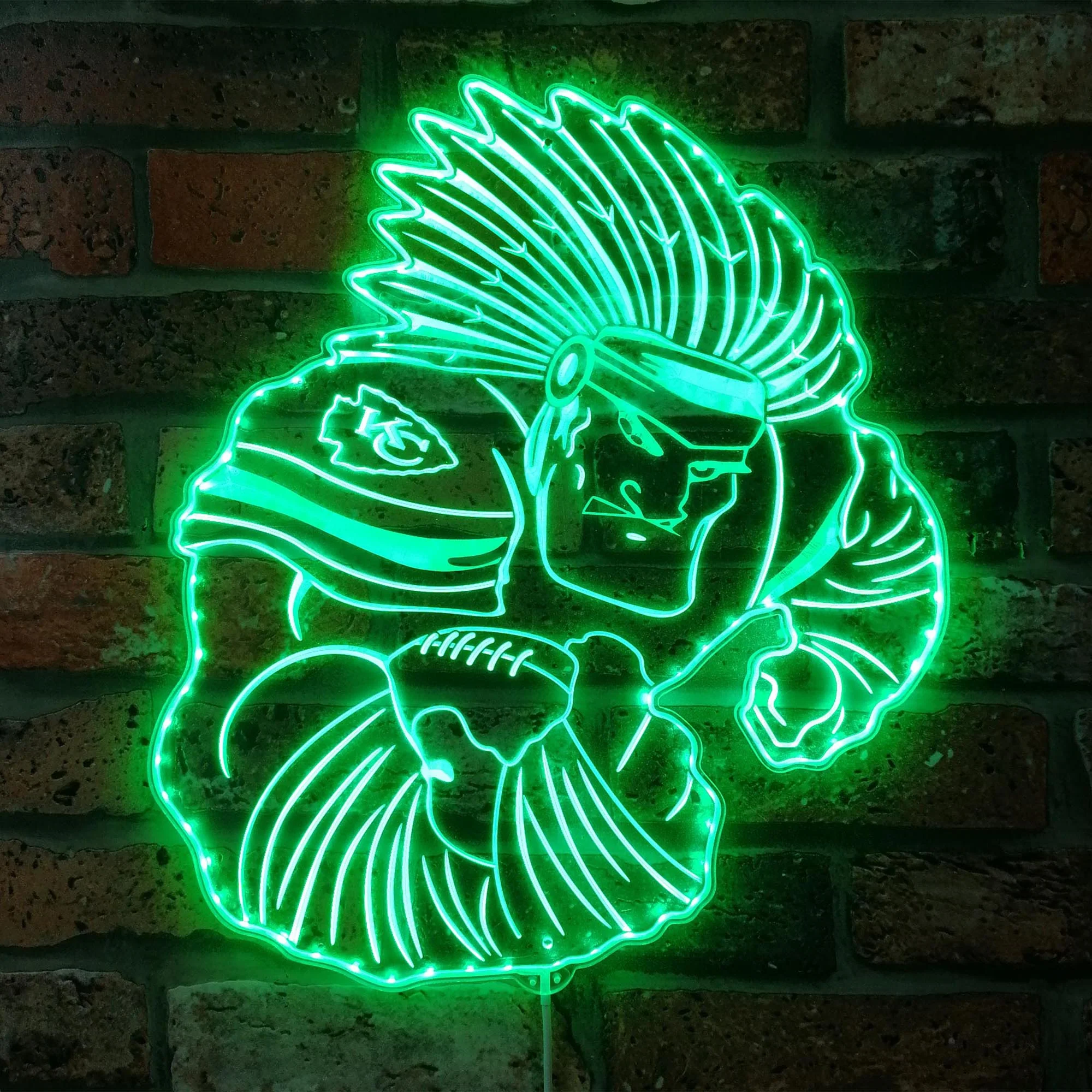 Kansas City Chiefs NFL Neon LED Sign with Dynamic RGB Colors - Image 6