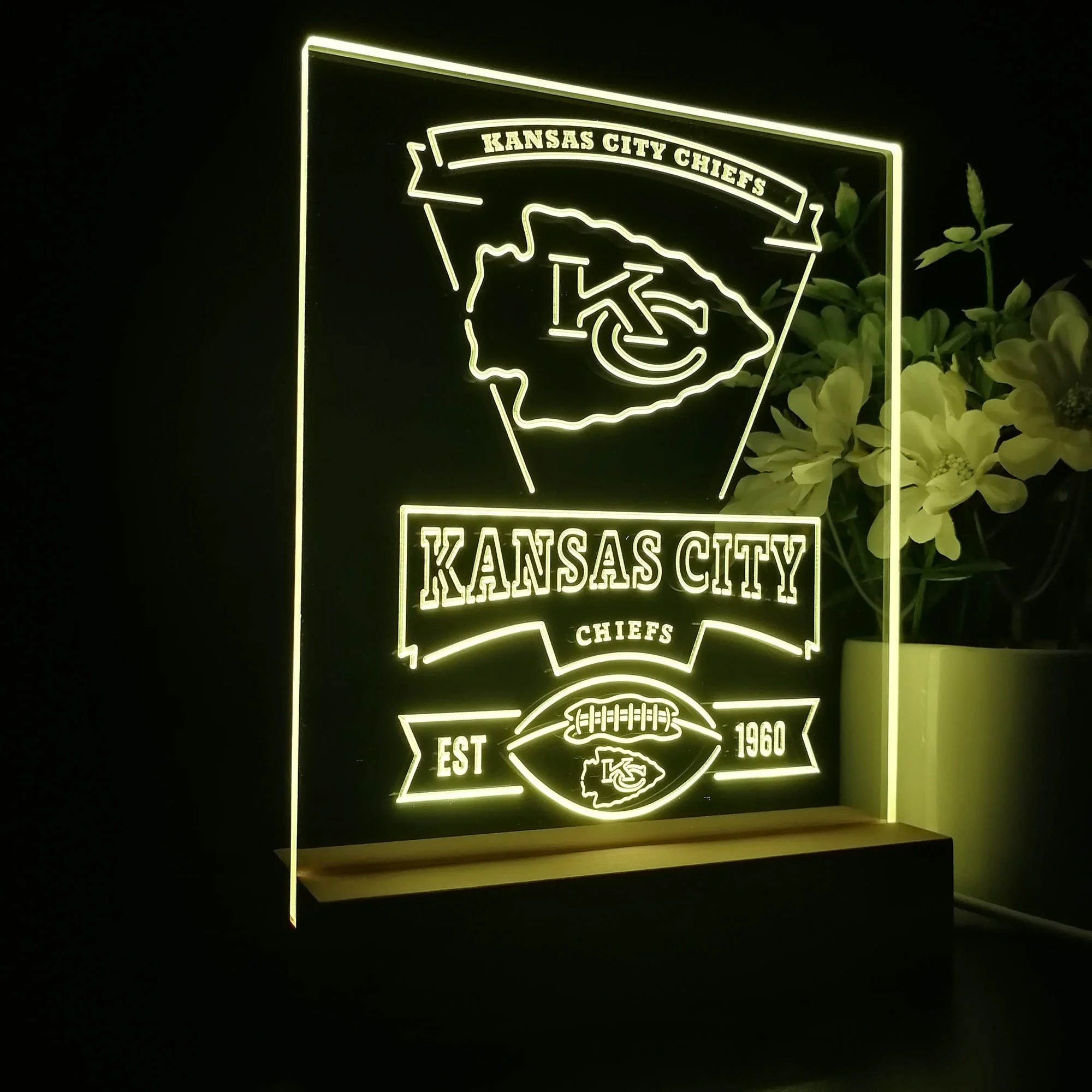Kansas City Chiefs Souvenir Neon Sign Pub Bar Lamp - Image 5