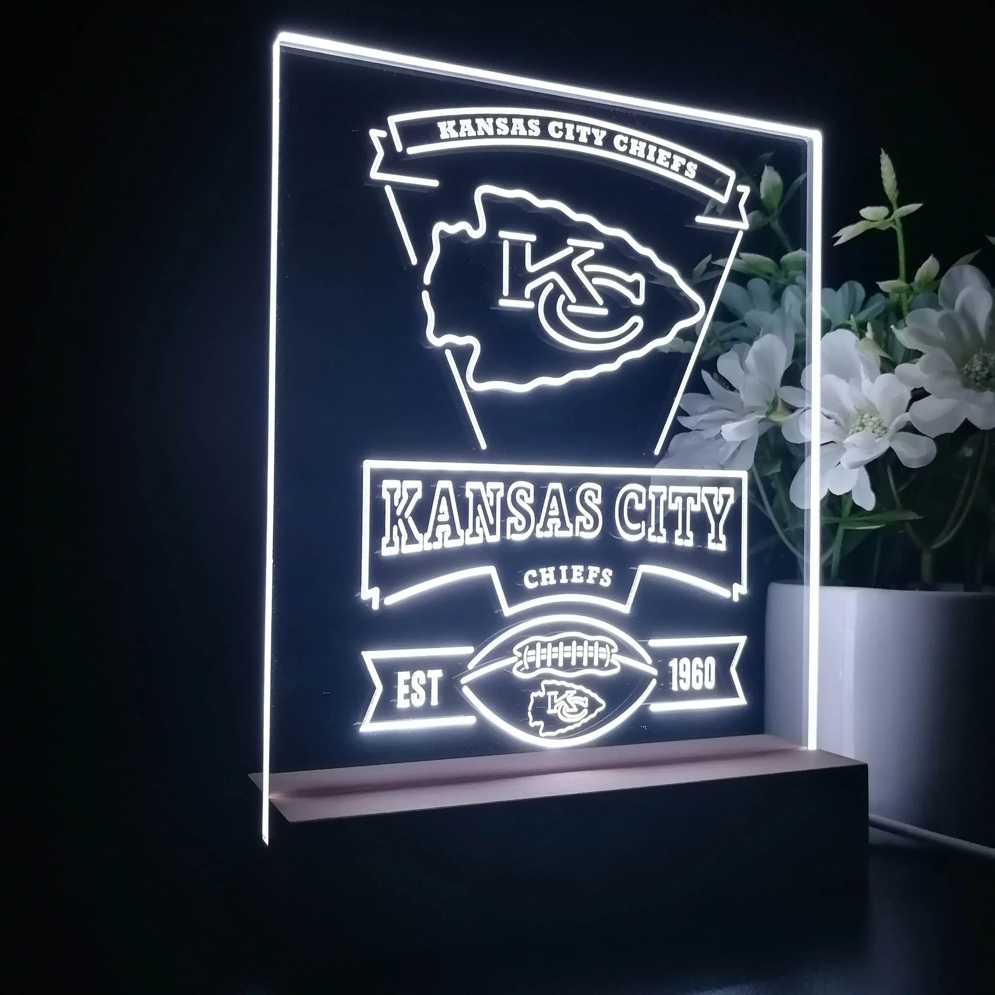 Kansas City Chiefs Souvenir Neon Sign Pub Bar Lamp - Image 6