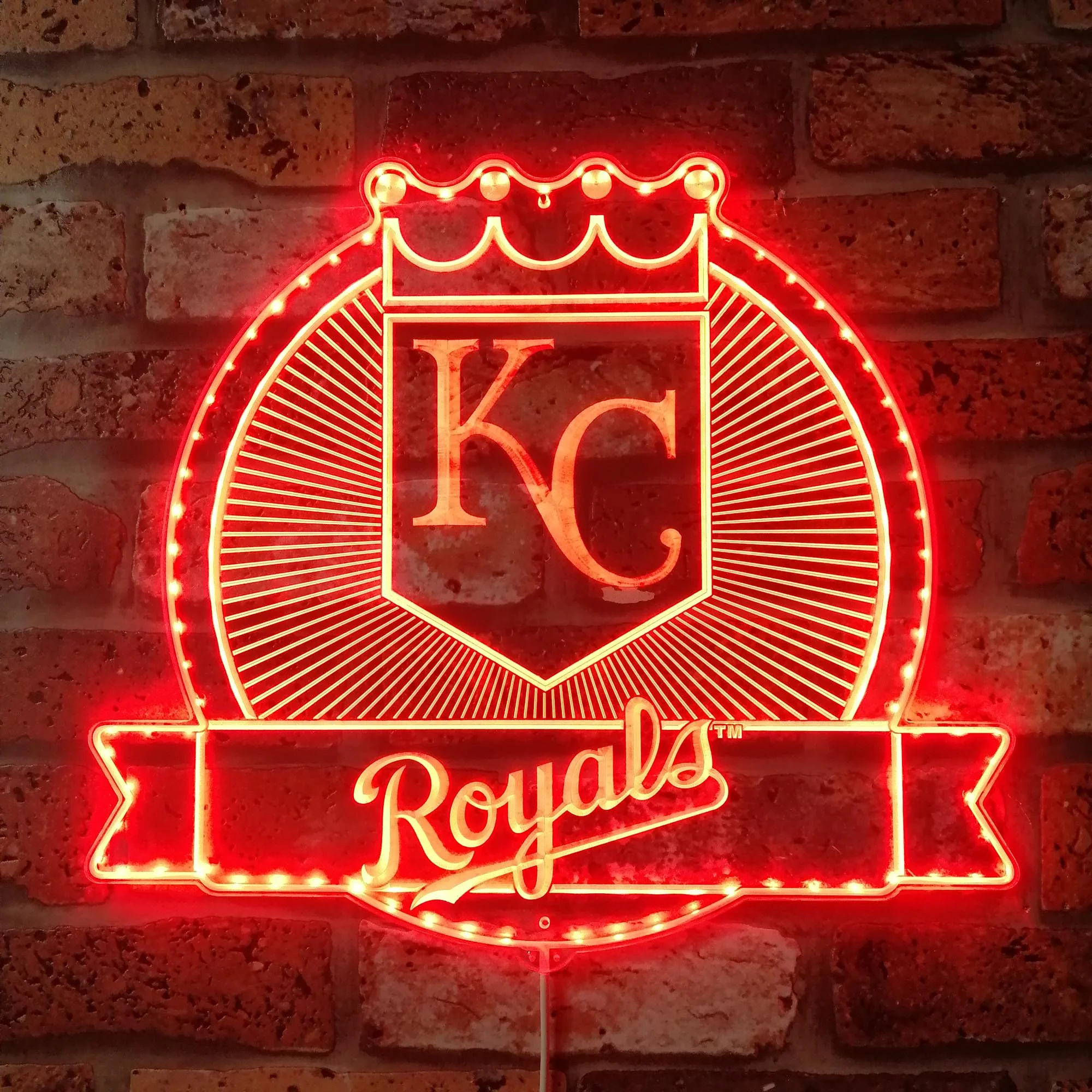 Kansas City Royals Neon LED Sign with Dynamic RGB Colors - Image 3