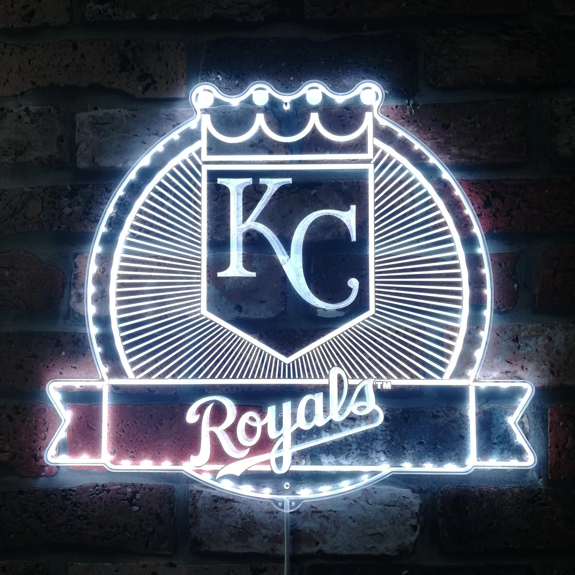 Kansas City Royals Neon LED Sign with Dynamic RGB Colors - Image 5