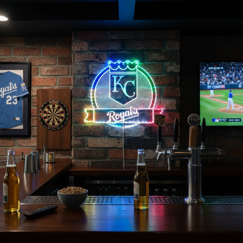 Kansas City Royals Neon LED Sign with Dynamic RGB Colors - Image 8