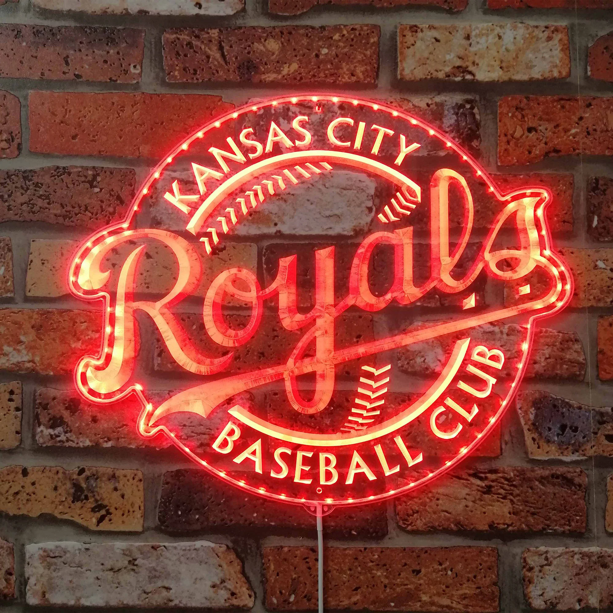 Kansas City Royals Neon LED Sign with Dynamic RGB Colors - Image 3