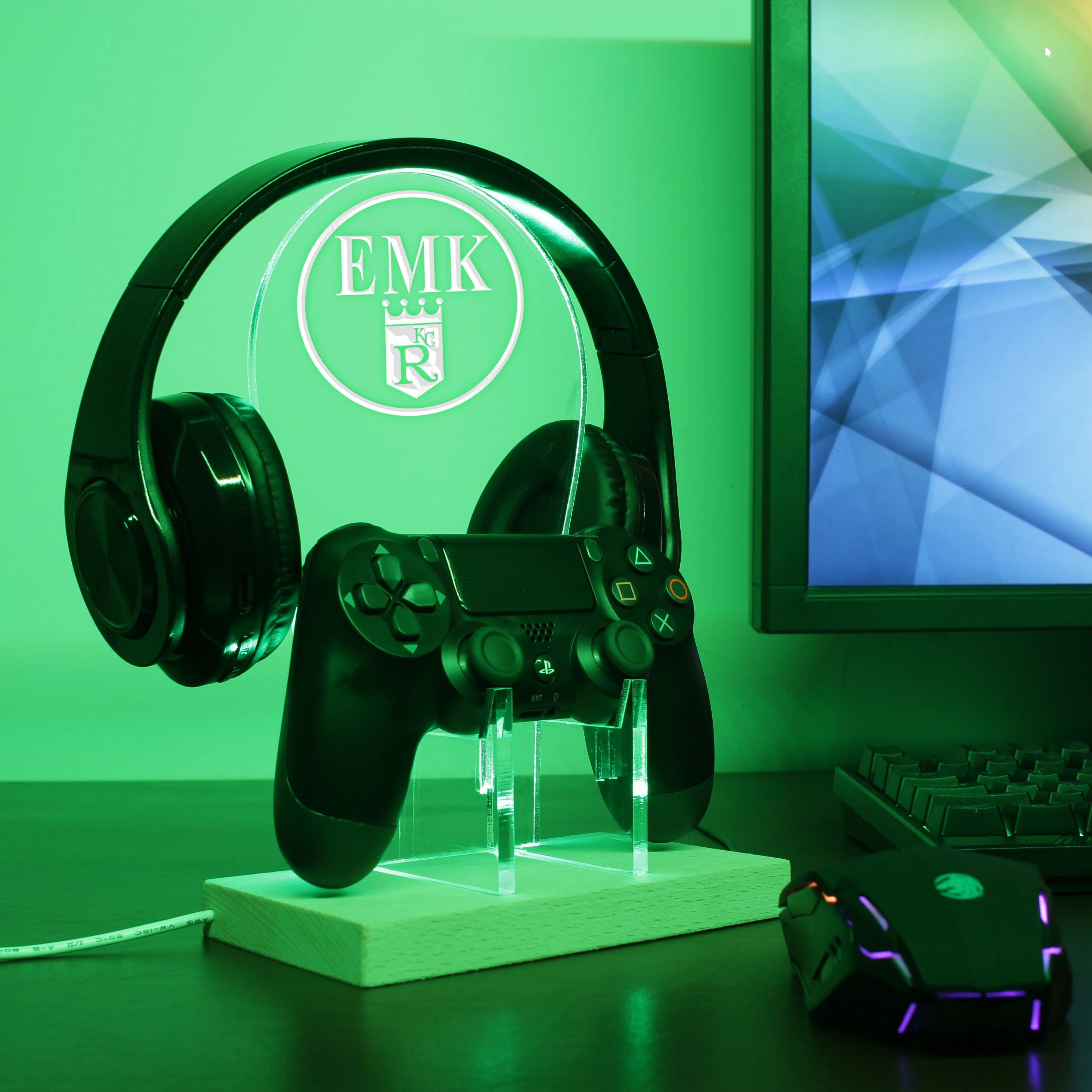 Kansas City Royals Memorial LED Gaming Headset Controller Stand - Image 3