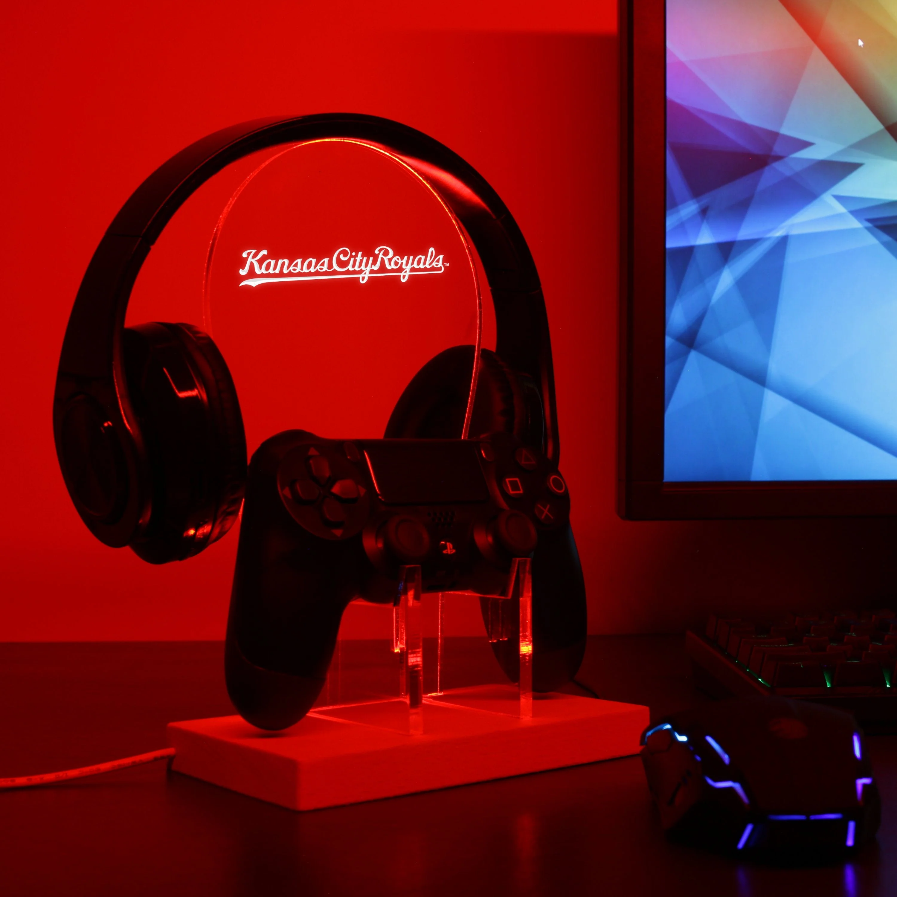 Kansas City Royals LED Gaming Headset Controller Stand - Image 3