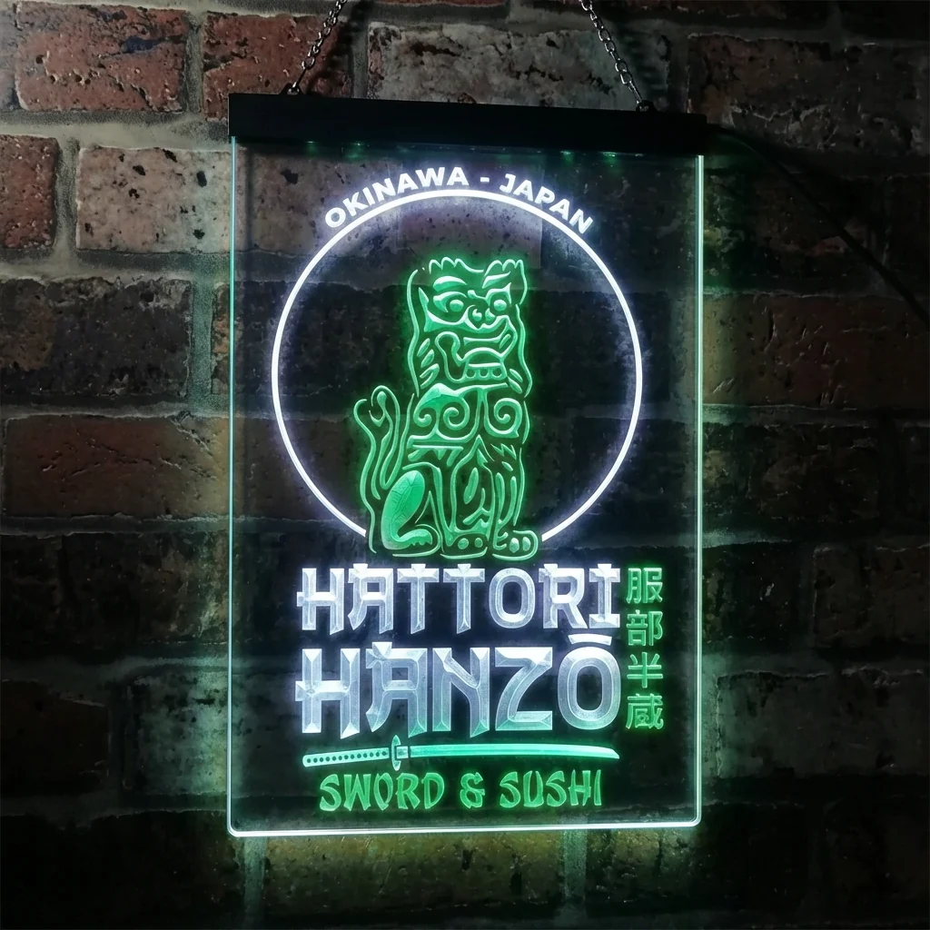 Kill Bill Hattori Hanzo Swords and Sushi Neon LED Sign - Image 5