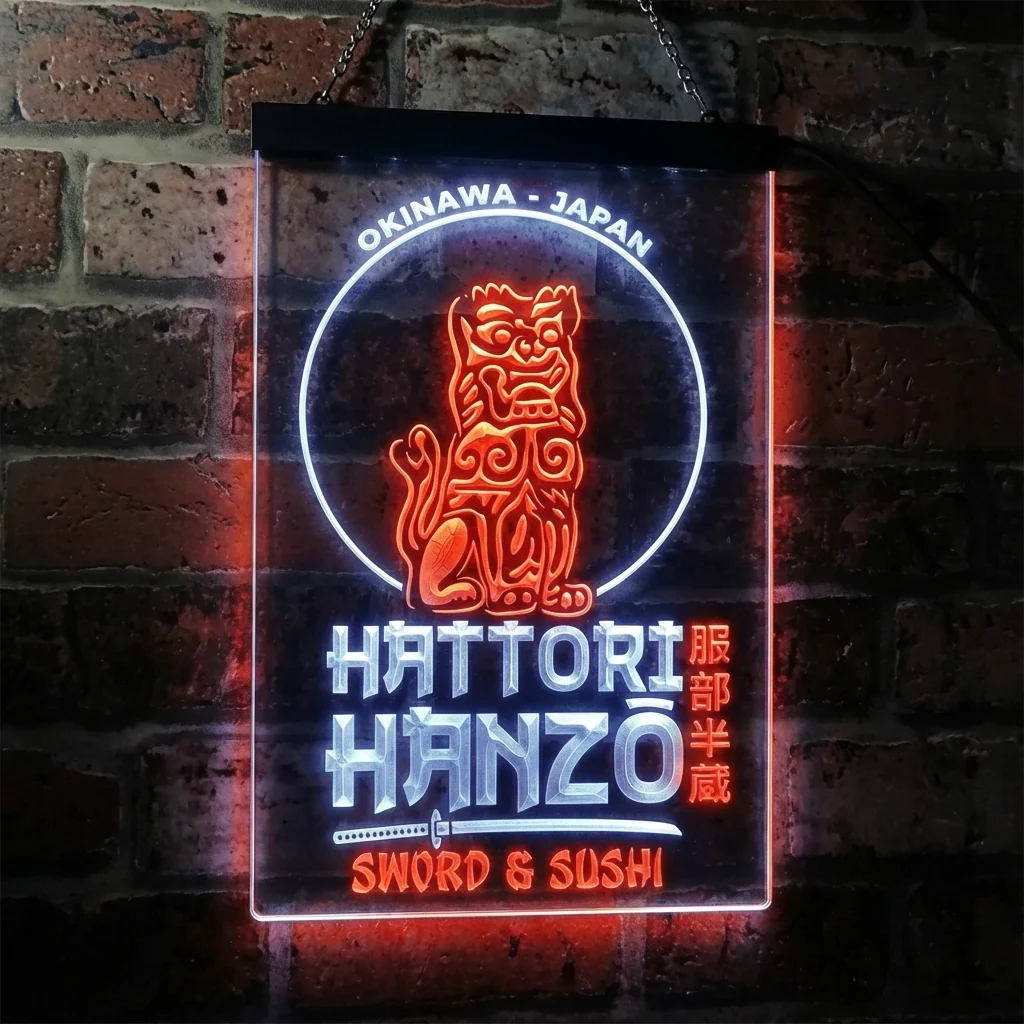 Kill Bill Hattori Hanzo Swords and Sushi Neon LED Sign - Image 7